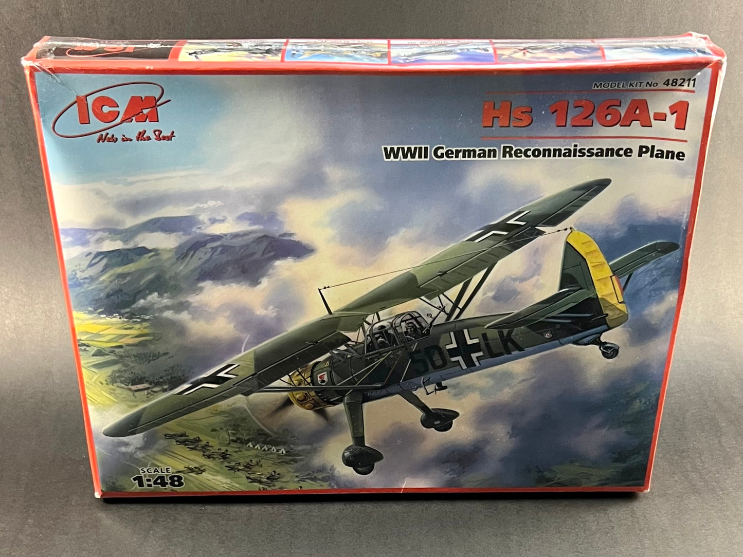 2010 ICM Model Kit 48211 1:48 Scale Hs 126A-1 WWII German Reconnaissance Plane