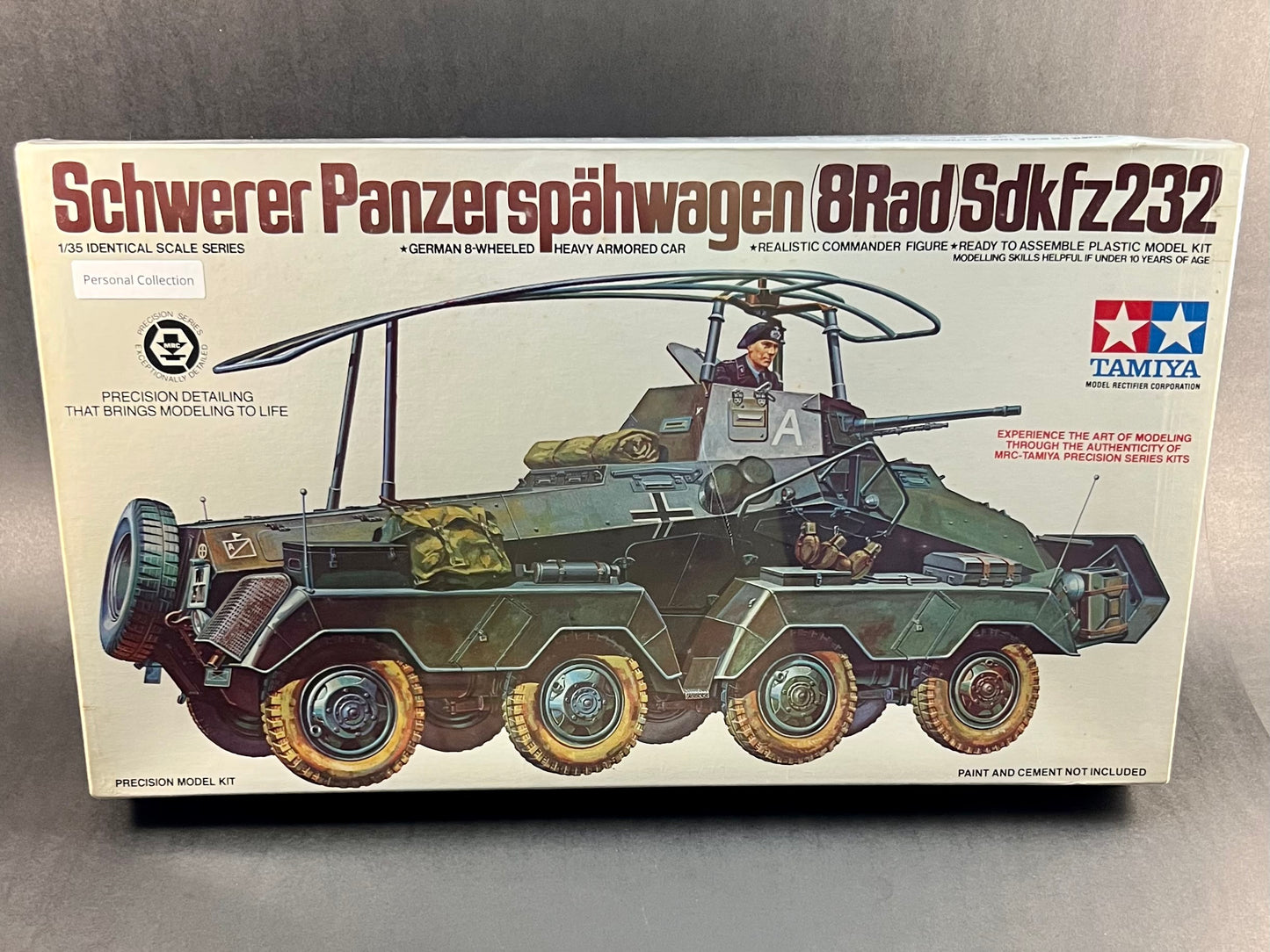 1974 Tamiya Model Kit MM136 1:35 Scale Schwerer Panzerspahwagen (8Rad) Sdkfz232