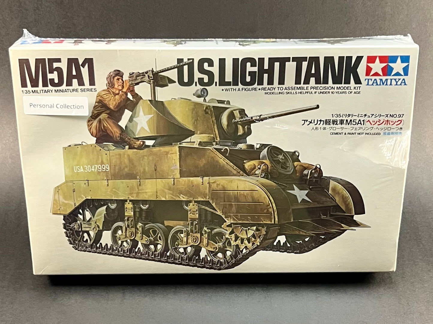 1988 Tamiya Model Kit MM97 1:35 Scale M5A1 US Light Tank