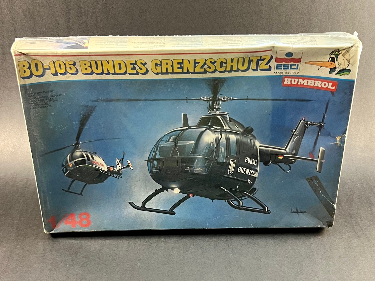 1981 ESCI Model Kit 4058 1:48 Scale BO-105 Bundes Grenzschutz