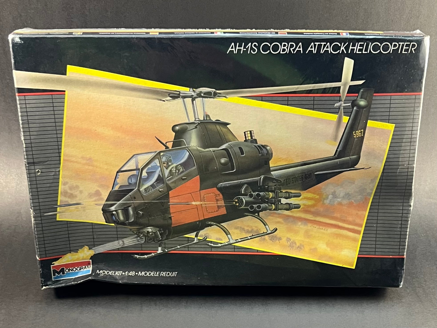 1986 Monogram Model Kit 5444 1:48 Scale AH-1S Cobra Attack Helicopter