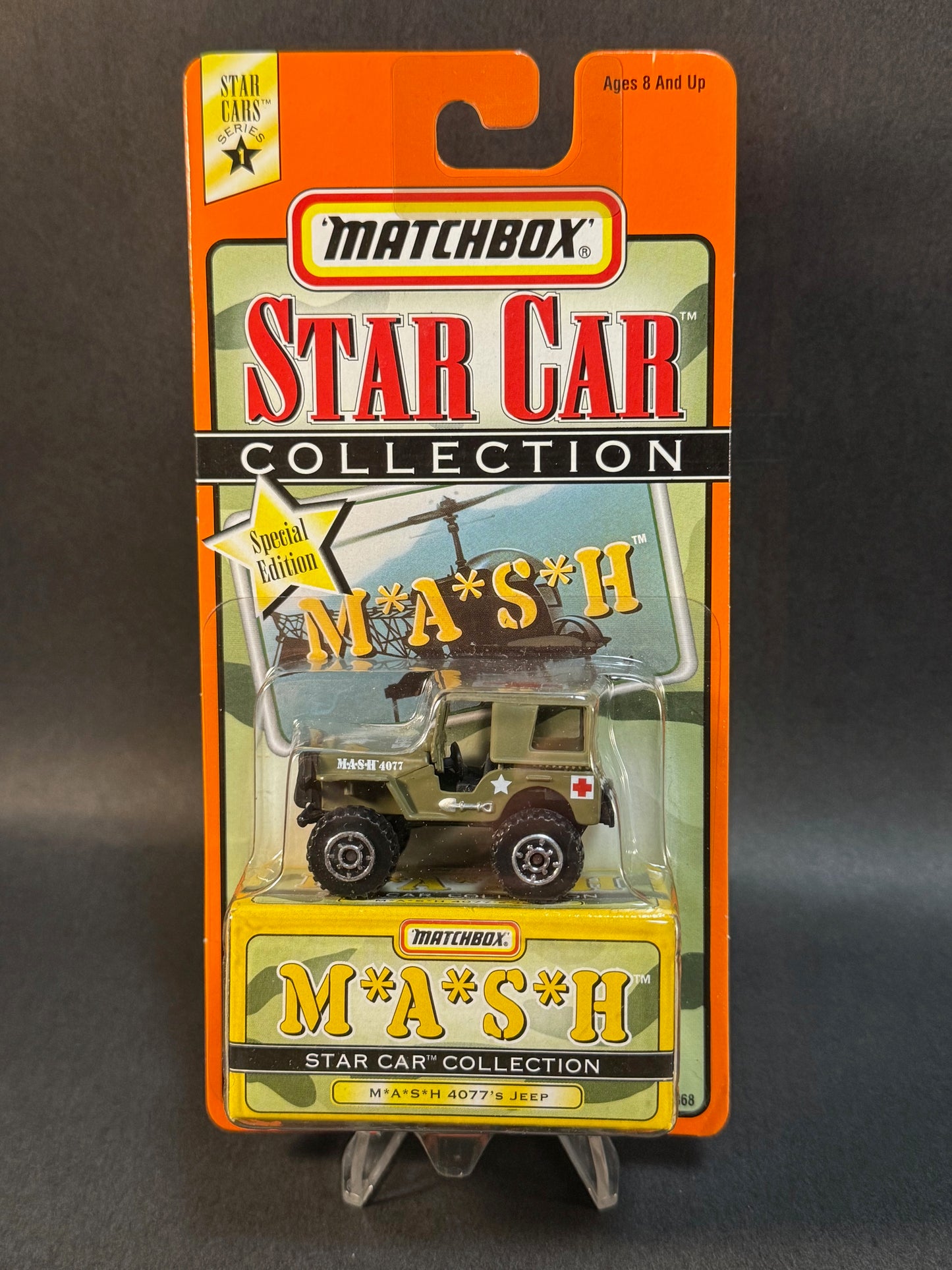 1997 Matchbox Star Car Collection Series 1 MASH 4077's Jeep, Green