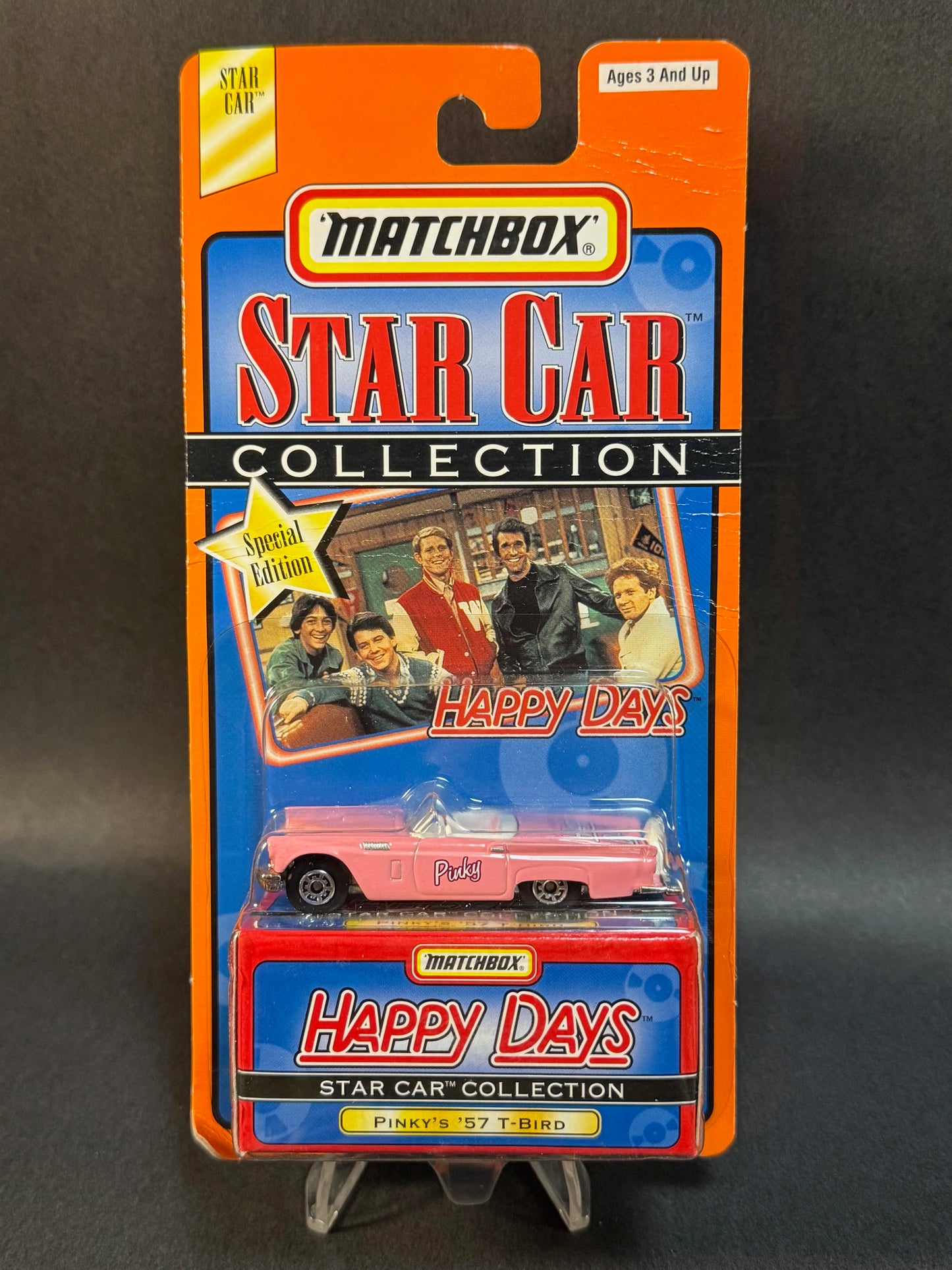 1998 Matchbox Star Car Collection Series Happy Days Pinky's '57 T-Bird, Pink