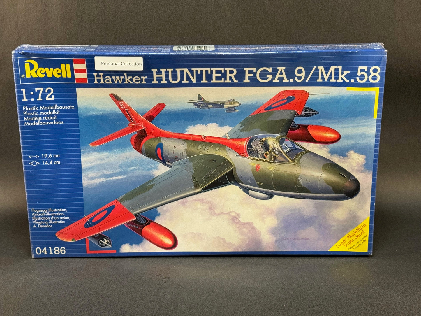 2008 Revell Model Kit 04186 1:72 Scale Hawker Hunter FGA.9/Mk.58