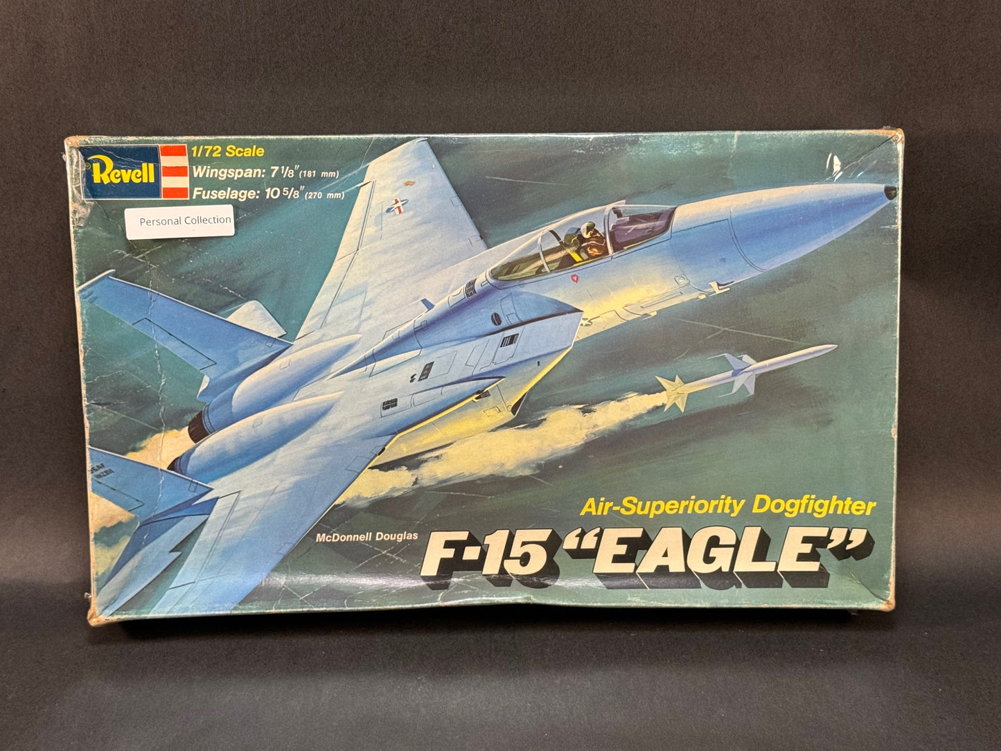 1974 Revell Model Kit H-257 1:72 Scale McDonnell Douglas F-15 "Eagle" Air Superiority Dogfighter