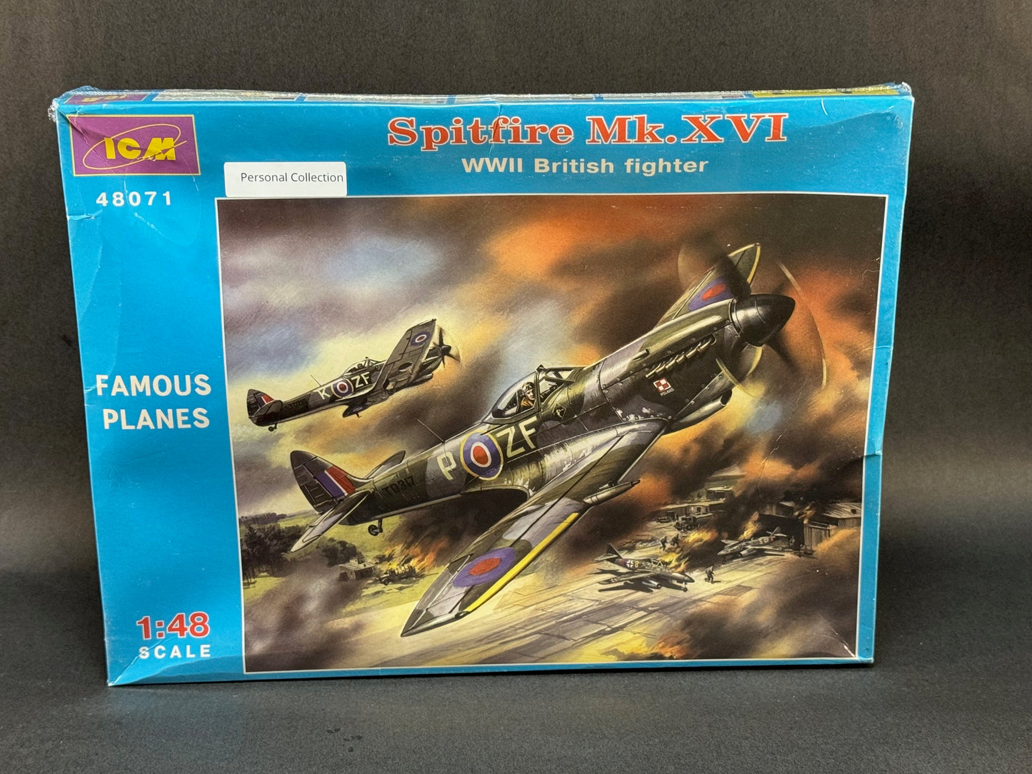 2001 ICM Model Kit 48071 1:48 Scale Spitfire Mk.XVI WWII British Fighter
