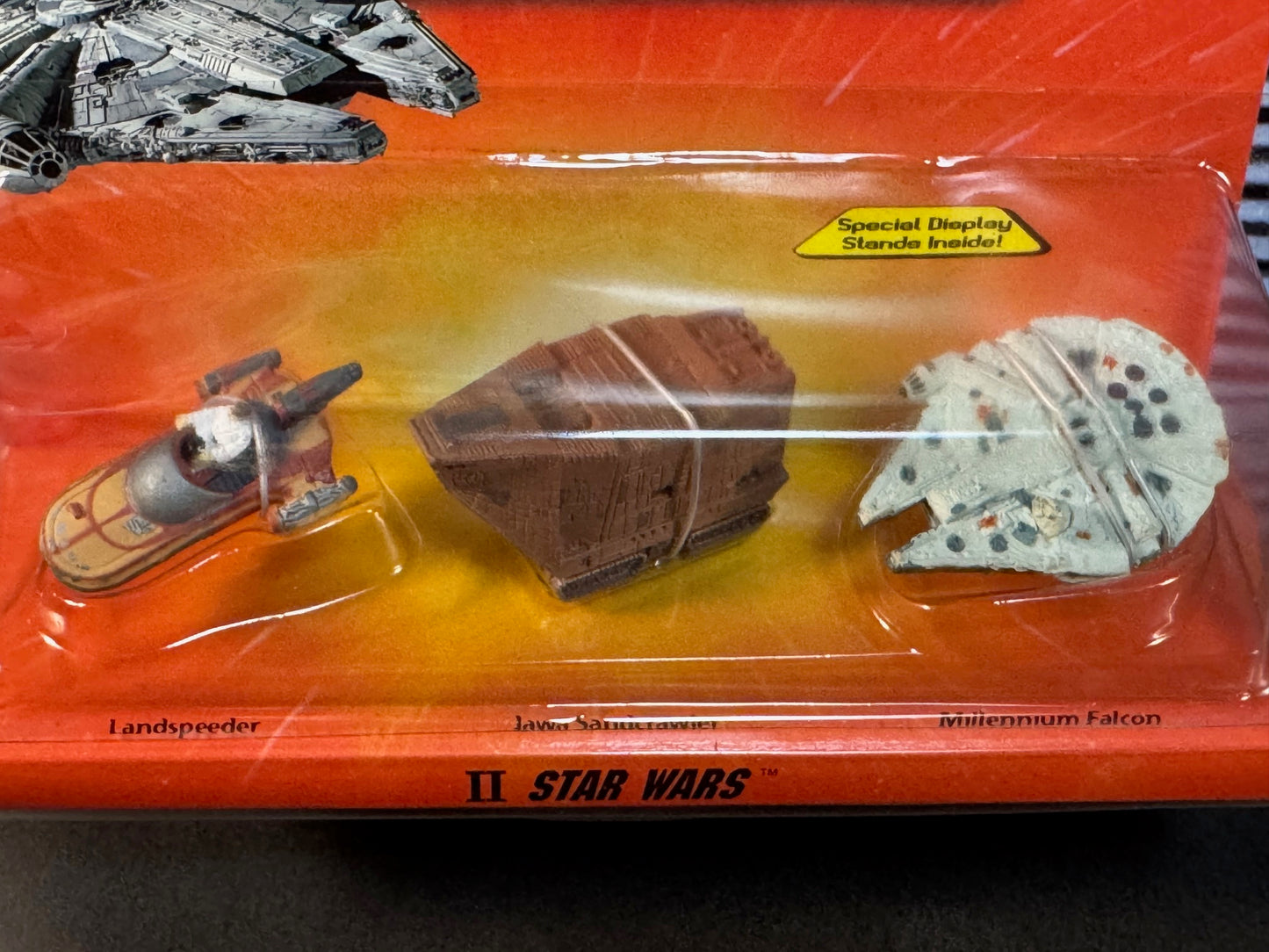 1996 Galoob Micro Machines Star Wars II - Landspeeder, Jawa Sandcrawler, Millennium Falcon