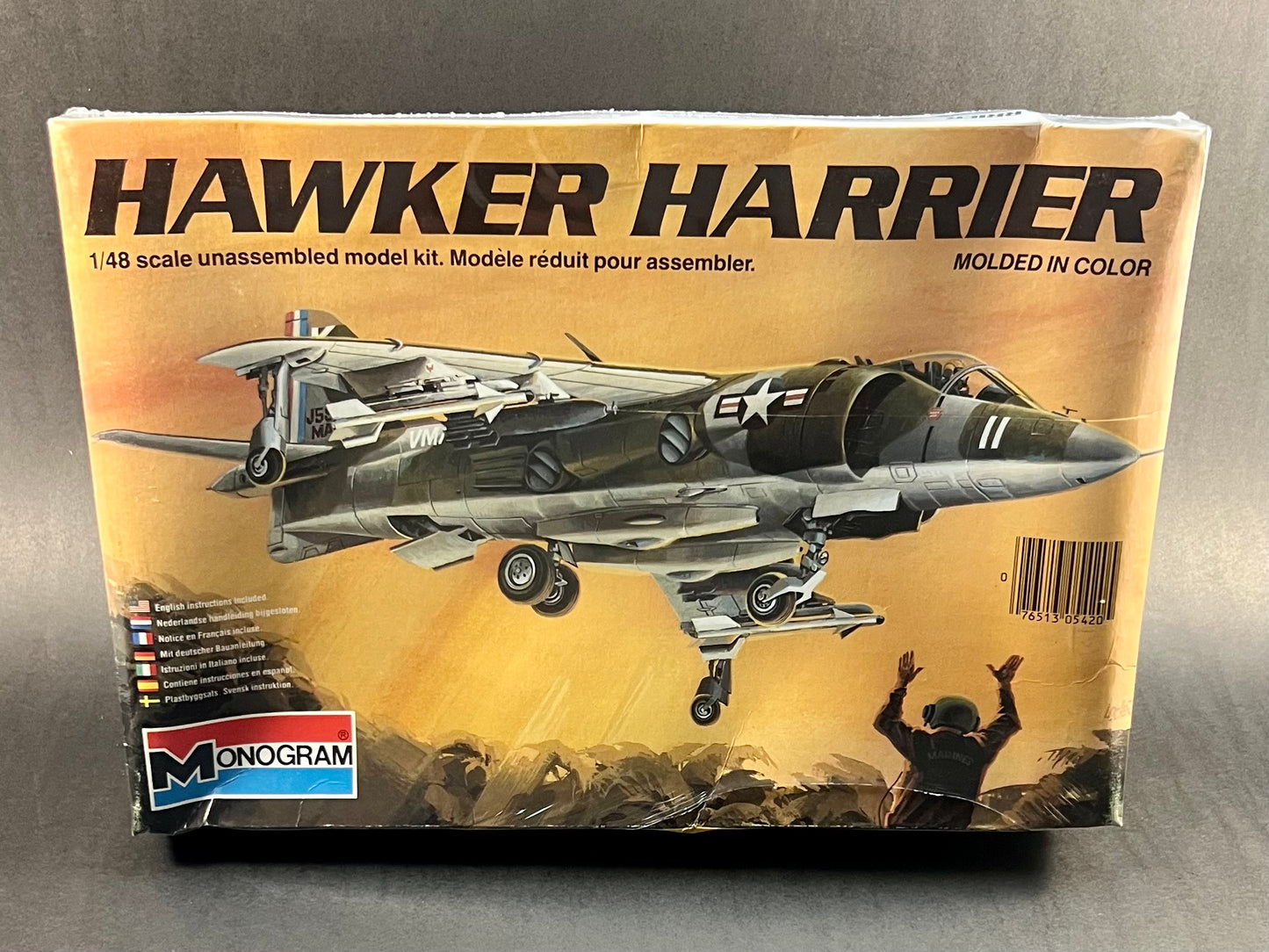 1981 Monogram Model Kit 5420 1:48 Scale Hawker Harrier