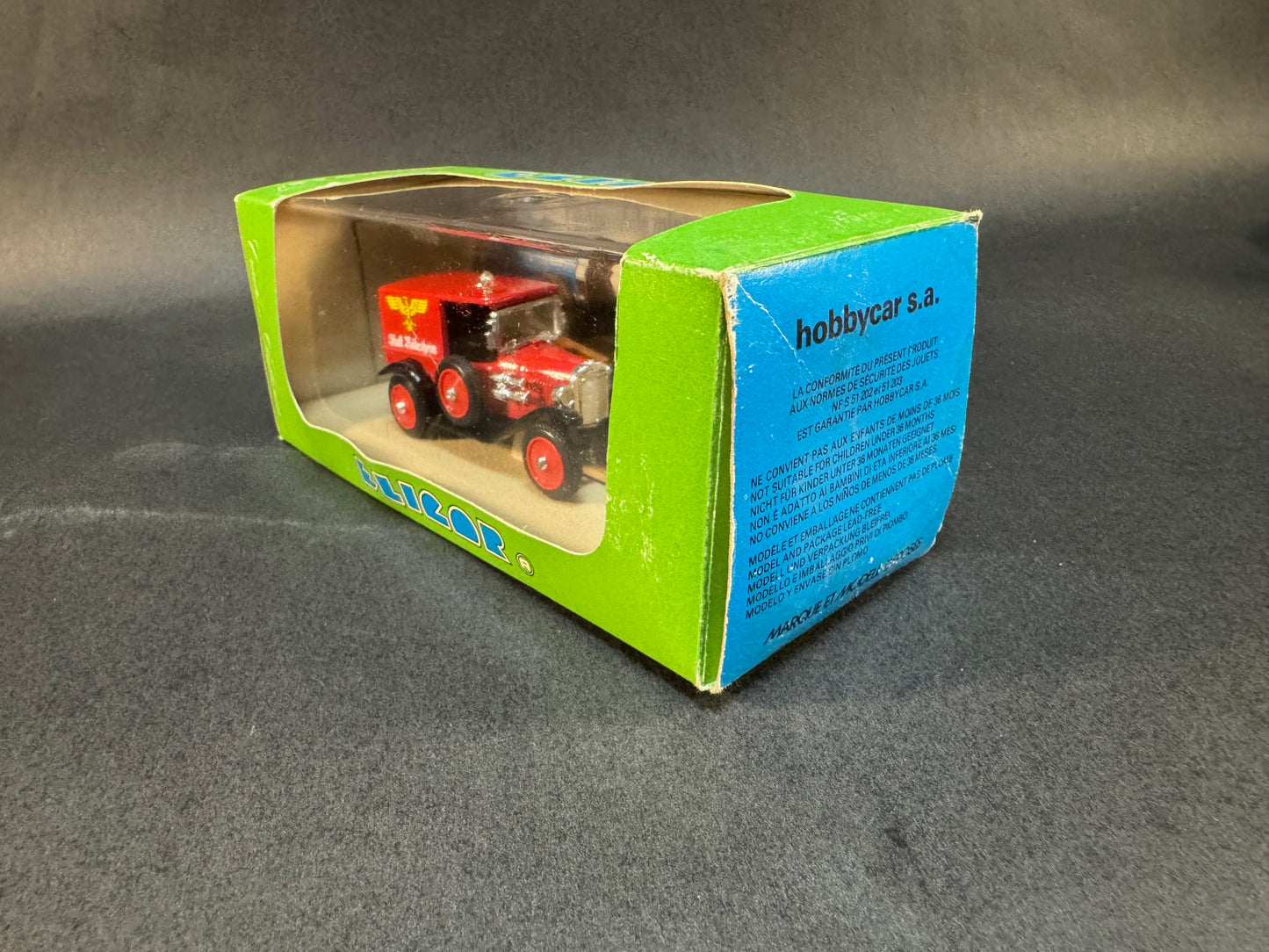 1976 Eligor 1095 1925 Opel Laubfrosch Pompiers Premier Secour "Rudesheim", Red and Black