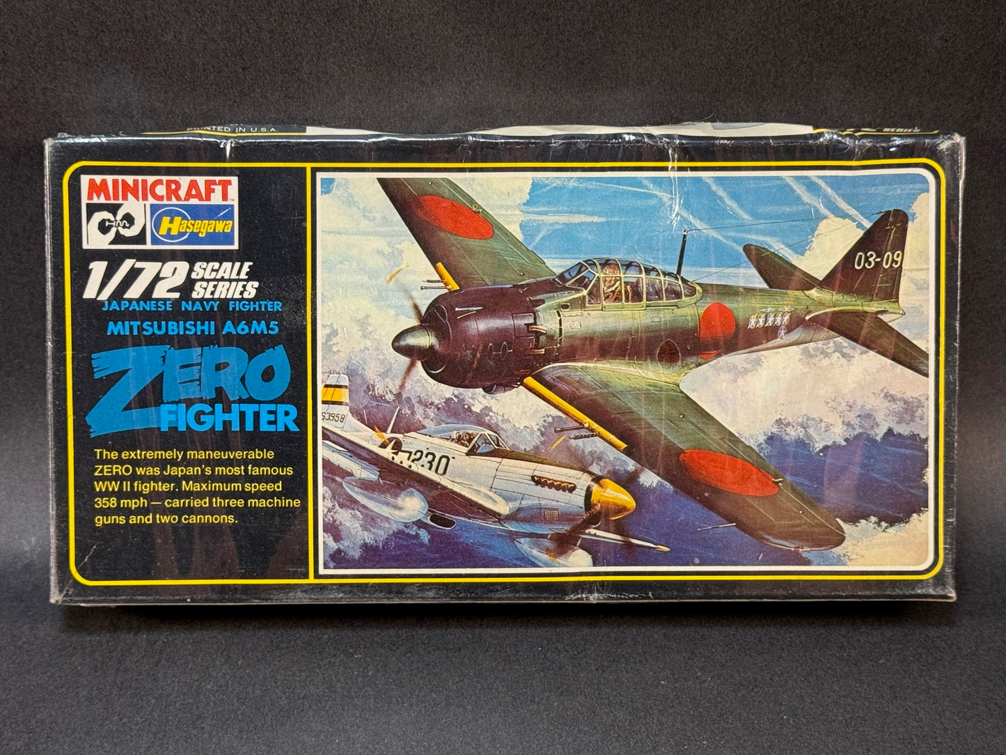 1977 MiniCraft Hasegawa Model Kit 078 1:72 Scale Japanese Navy Fighter Mitsubishi A6M5 Zero Fighter