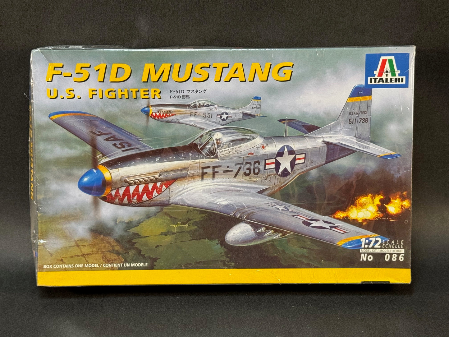 1997 Italeri Model Kit 086 1:72 Scale F-51D Mustang US Fighter