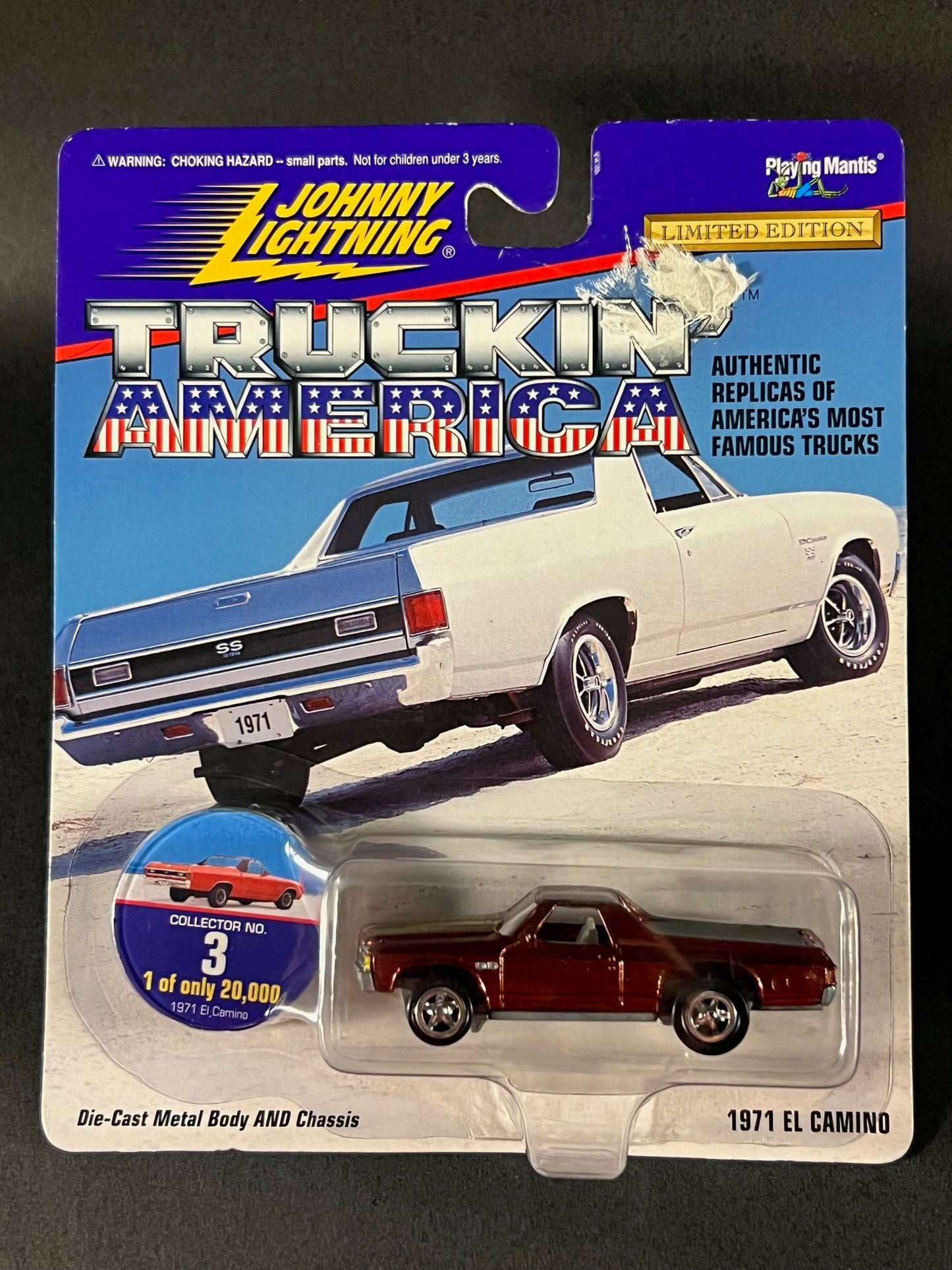 1997 Johnny Lightning Truckin' America #3 1971 El Camino, Red