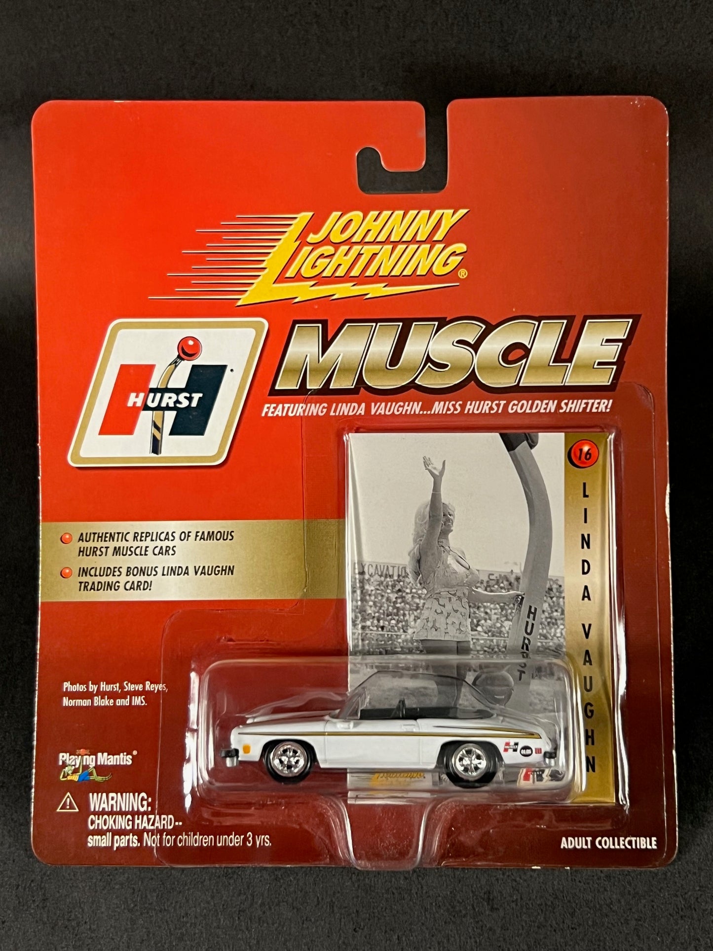 2000 Johnny Lightning Hurst Muscle #16 Linda Vaughn '74 Olds 442 Cutlass, White