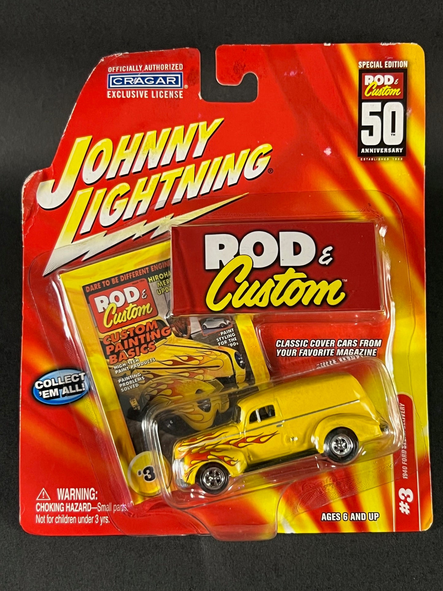 2003 Johnny Lightning Rod & Custom #3 1940 Ford Sedan Delivery, Yellow
