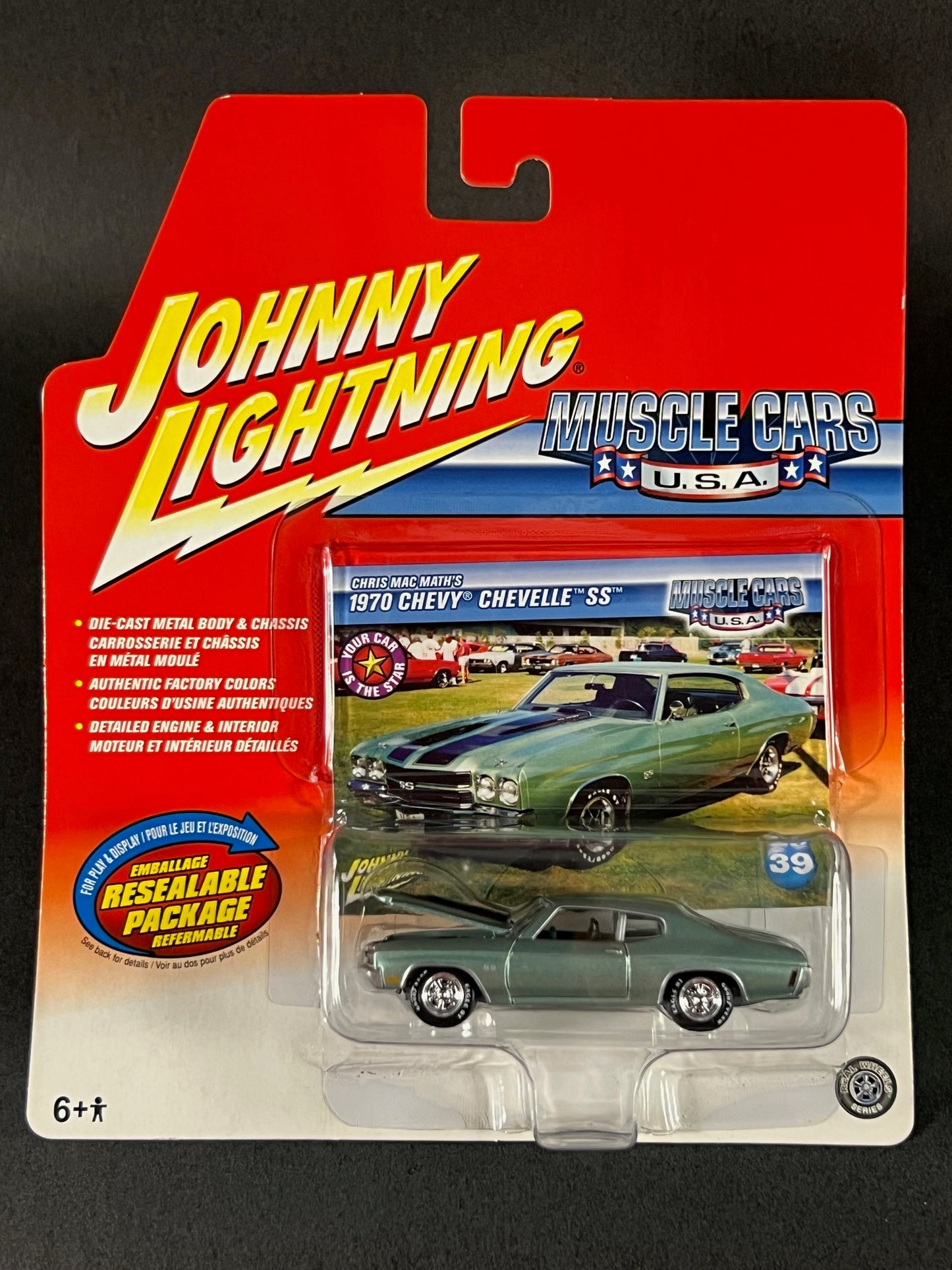 2004 Johnny Lightning Muscle Cars USA #39 1970 Chevy Chevelle SS, Gray