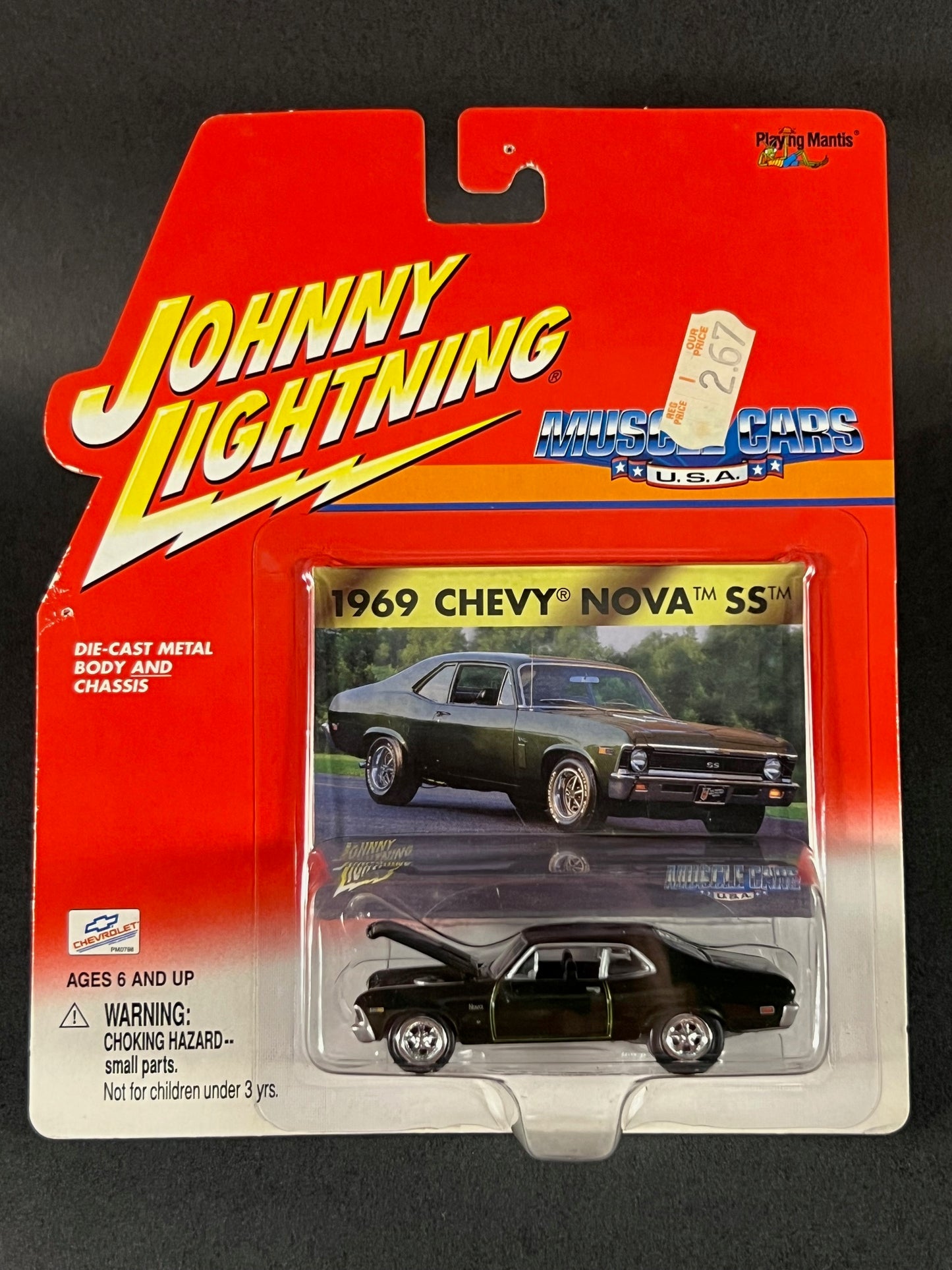 2000 Johnny Lightning Muscle Cars USA 1969 Chevy Nova SS, Black