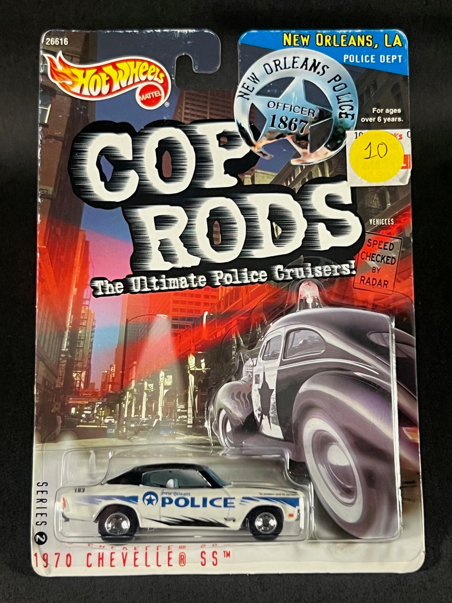 1999 Hot Wheels Cop Rods Series 2 New Orleans Louisiana Police 1970 Chevelle SS