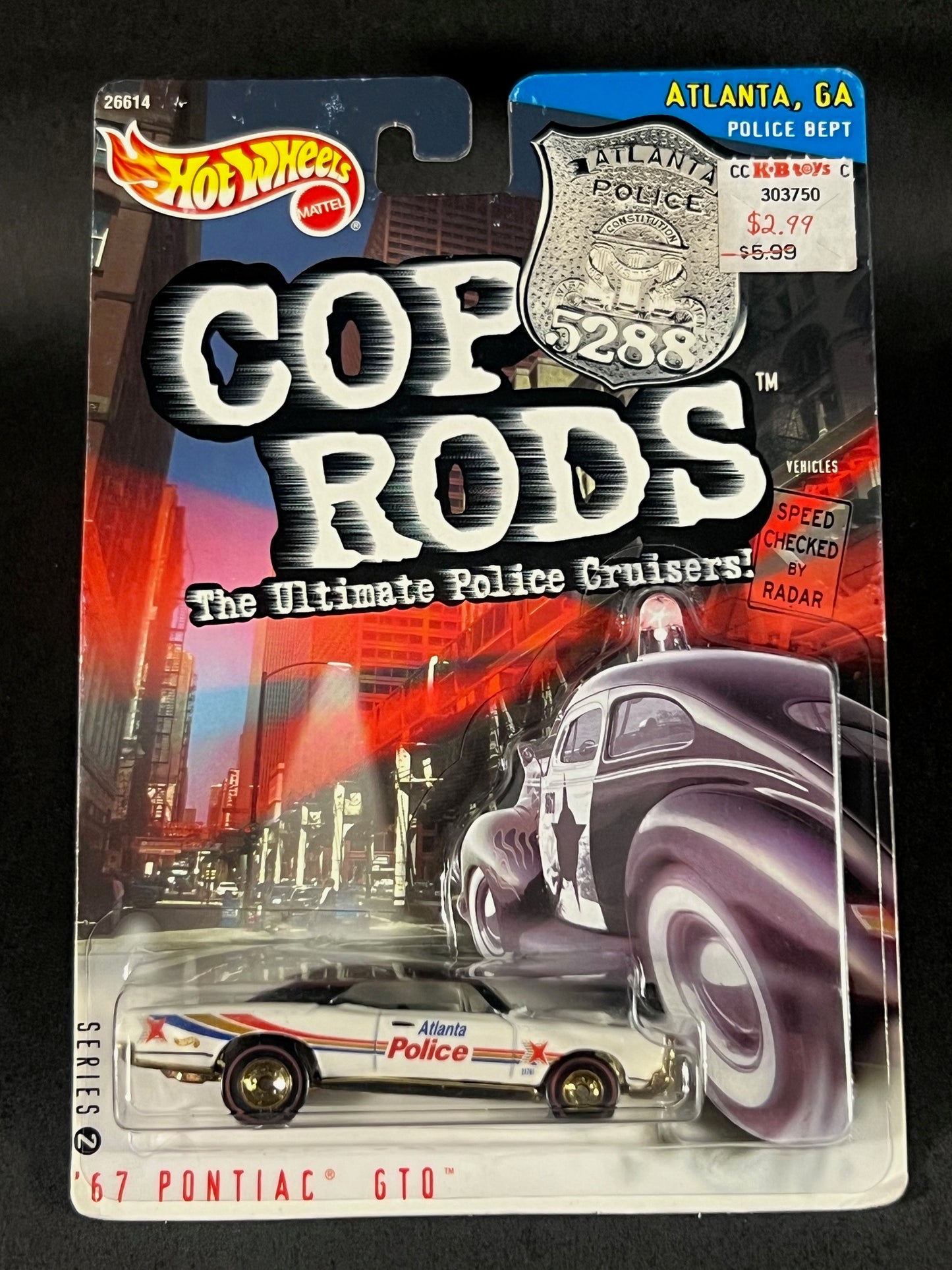 1999 Hot Wheels Cop Rods Series 2 Atlanta, Georgia Police '67 Pontiac GTO