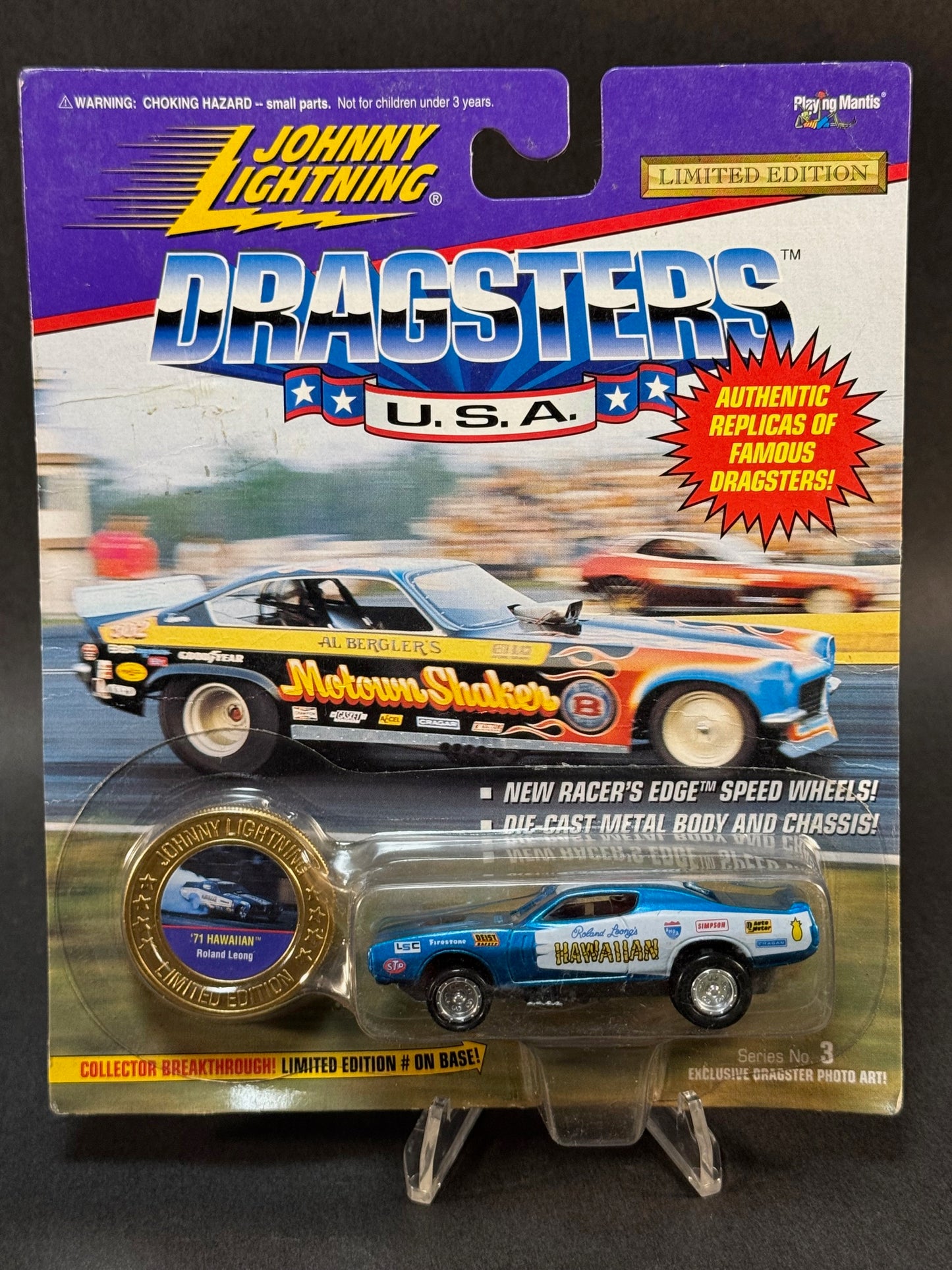 1995 Johnny Lightning Dragsters USA Series 3 '71 Hawaiian, Blue