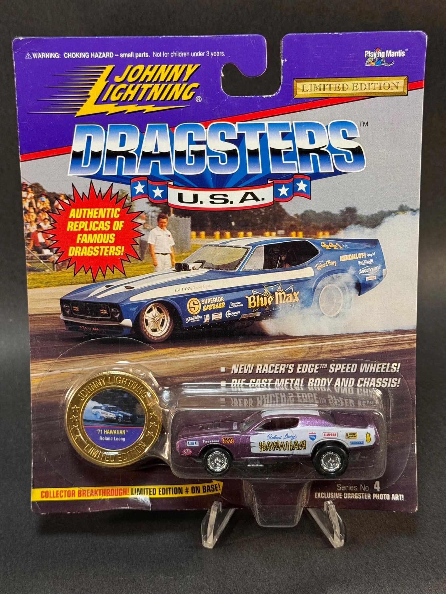 1995 Johnny Lightning Dragsters USA Series 4 '71 Hawaiian, Purple