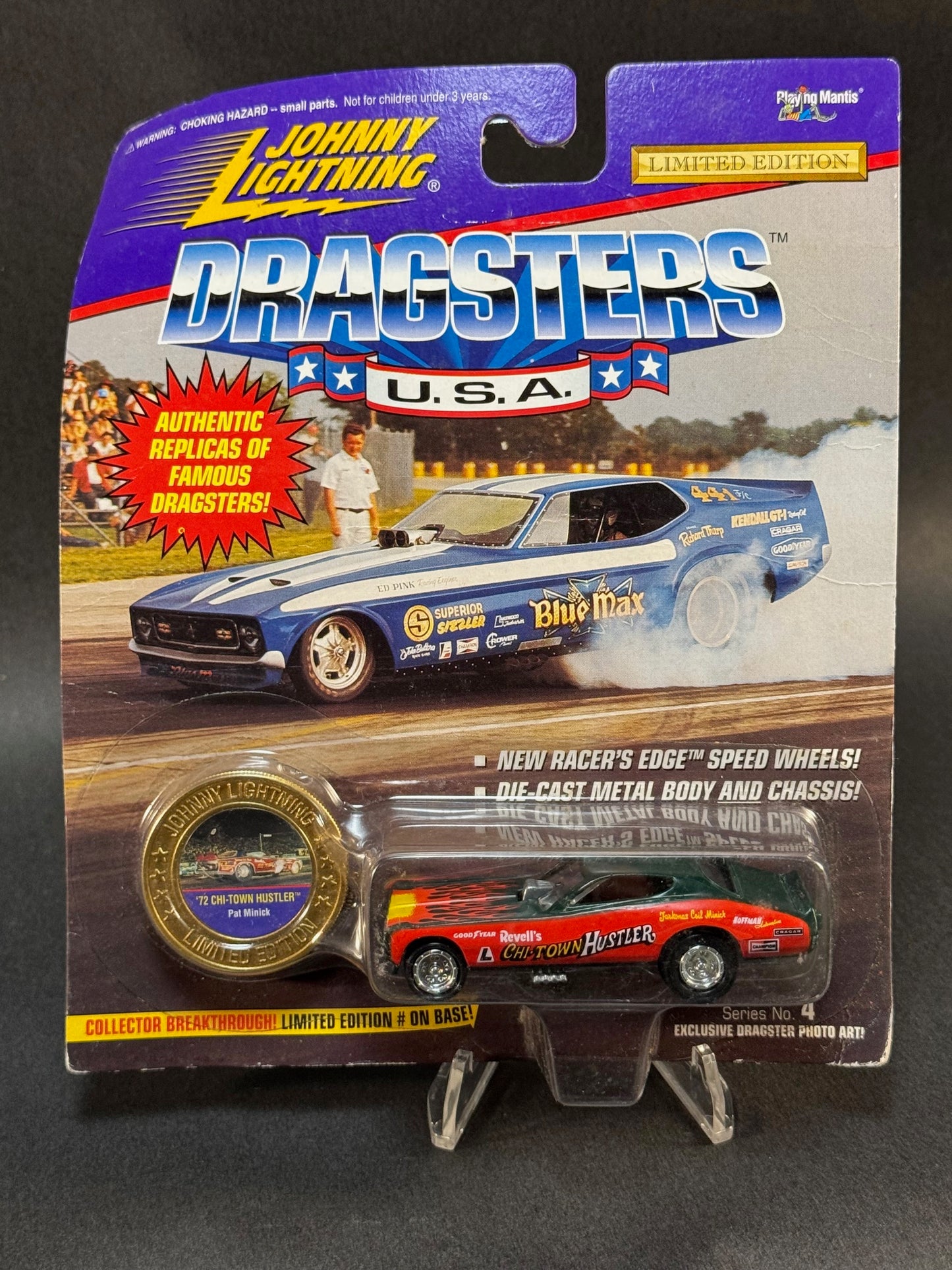 1995 Johnny Lightning Dragsters USA Series 4 '72 Chi-Town Hustler, Green and Red