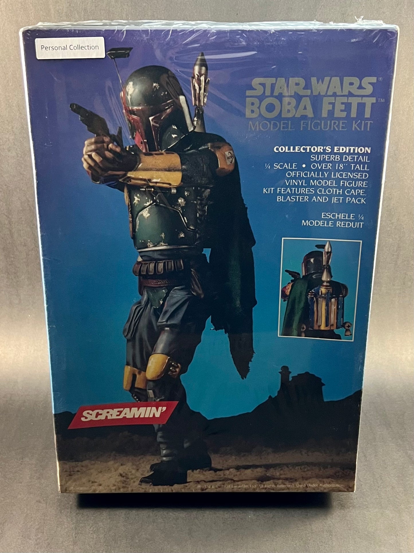 1992 Screamin' Products Model Kit 3800 1/4" Scale Star Wars Boba Fett