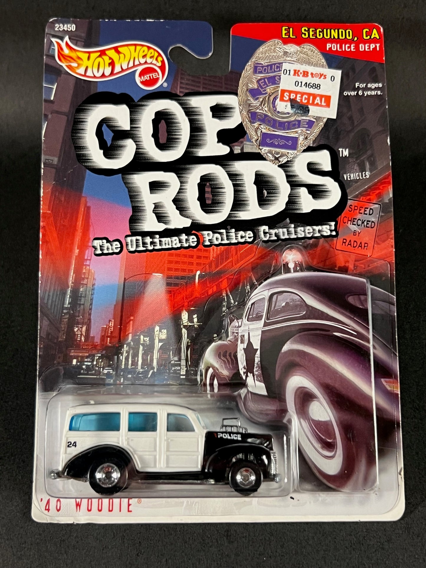 1999 Hot Wheels Cop Rods El Segundo, California Police '40 Woodie