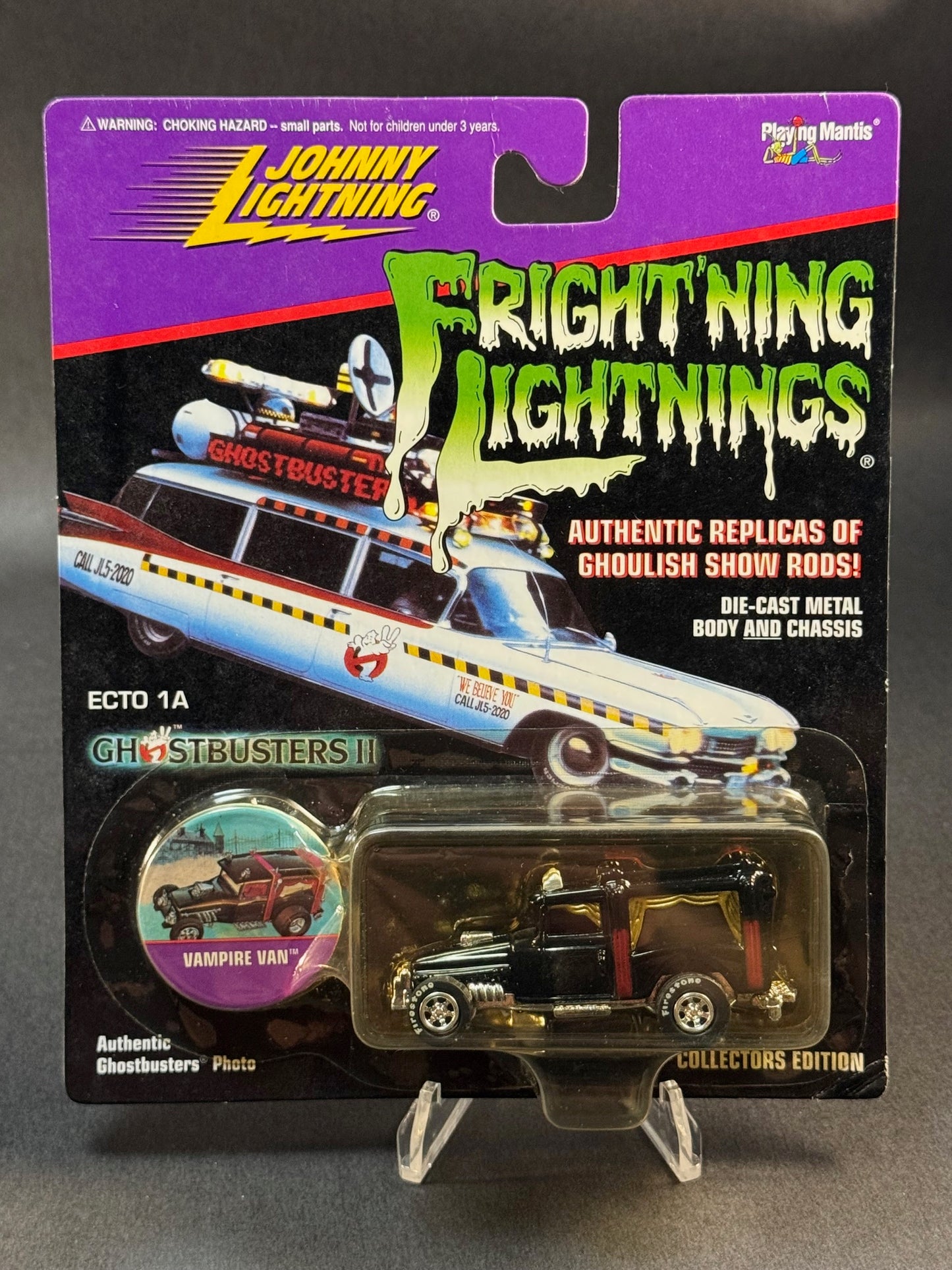 1997 Johnny Lightning Fright'ning Lightnings Collector's Edition Vampire Van, Black
