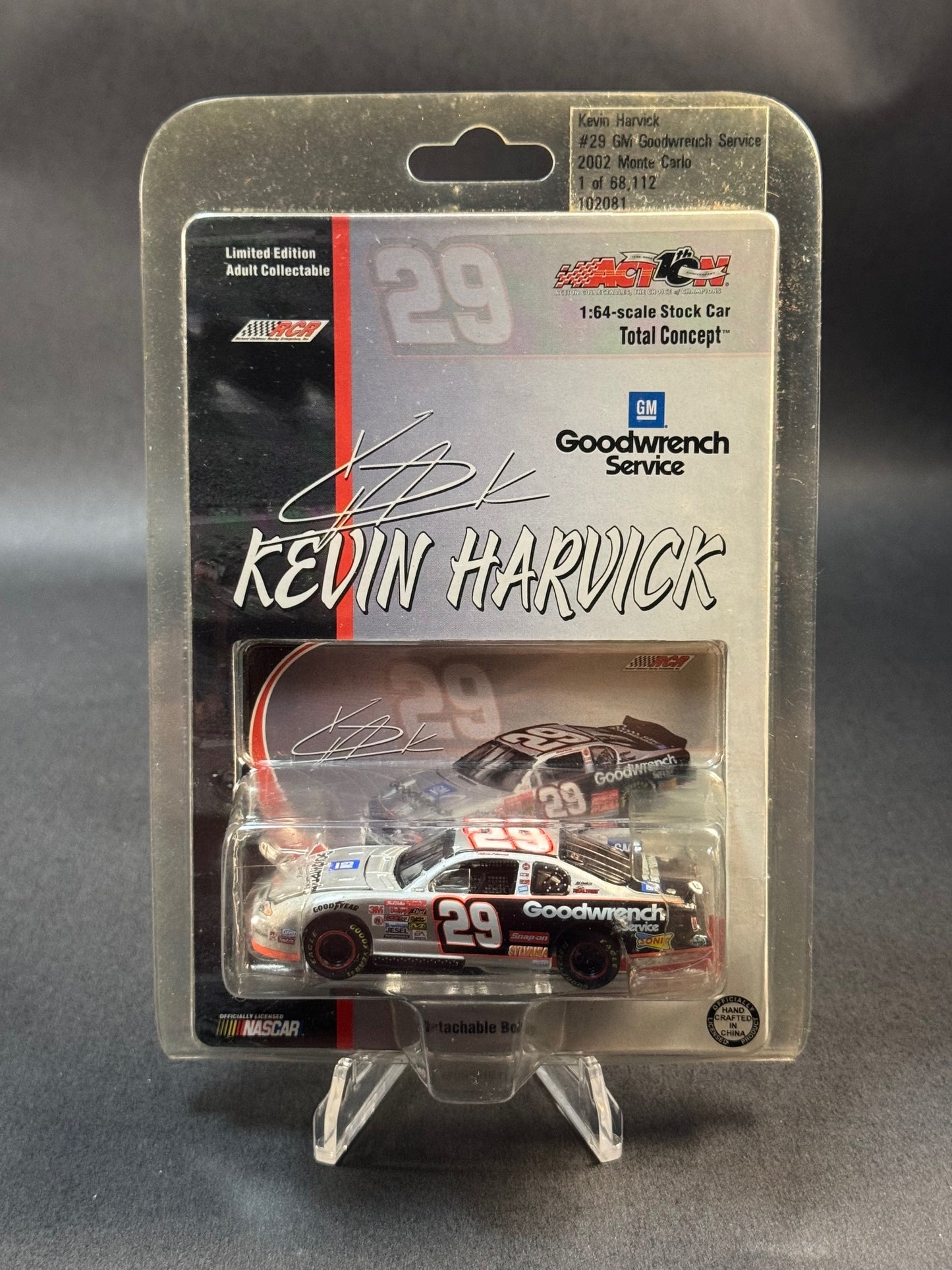 2002 Action NASCAR Total Concept #29 Kevin Harvick GM Goodwrench, Silver
