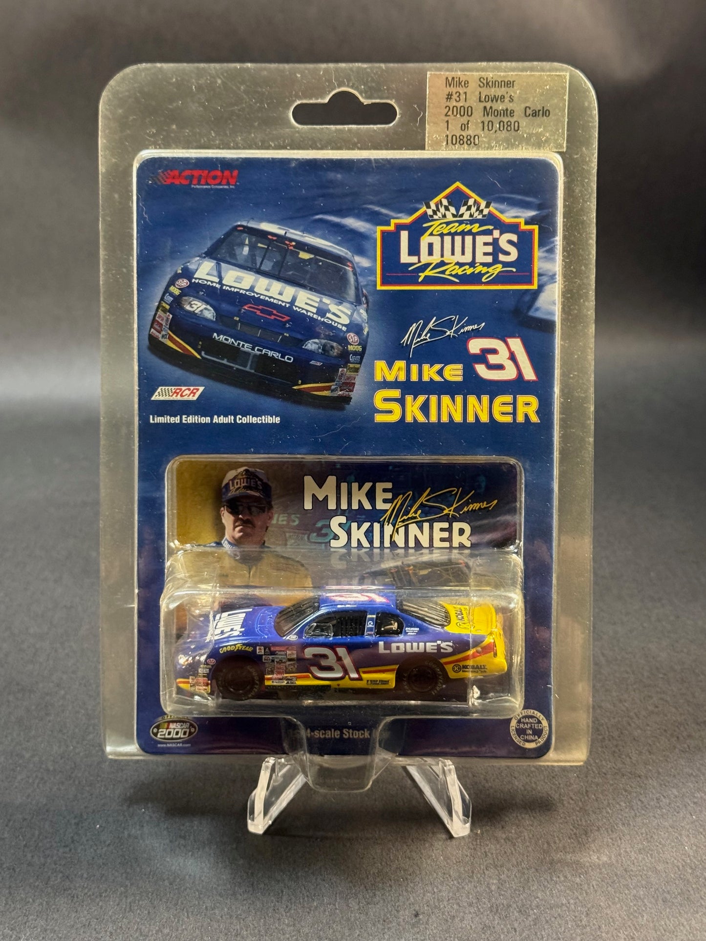2000 Action NASCAR Stock Car #31 Lowe's Racing Mike Skinner, Blue