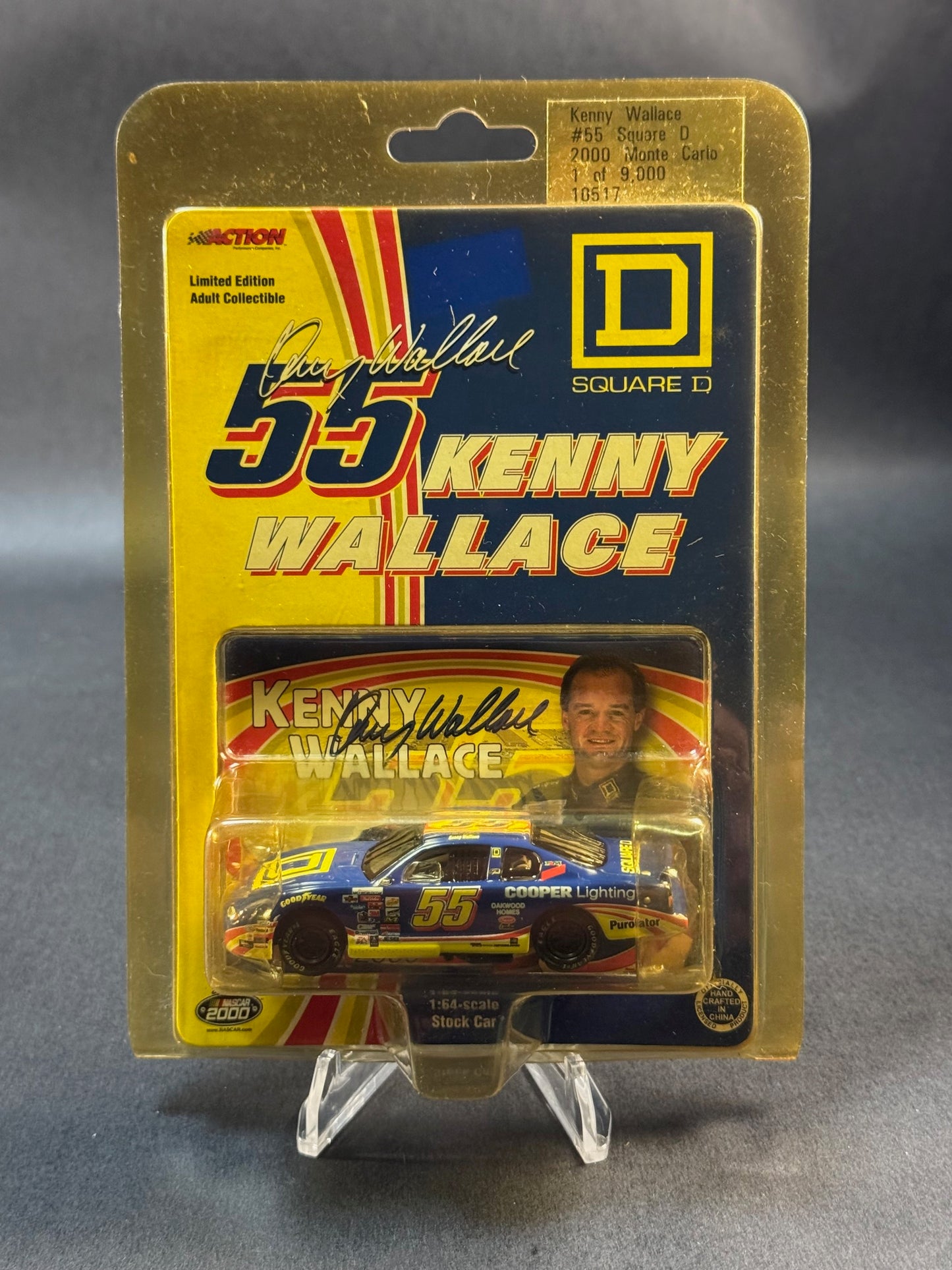 2000 Action NASCAR Stock Car #55 Kenny Wallace Square D, Blue