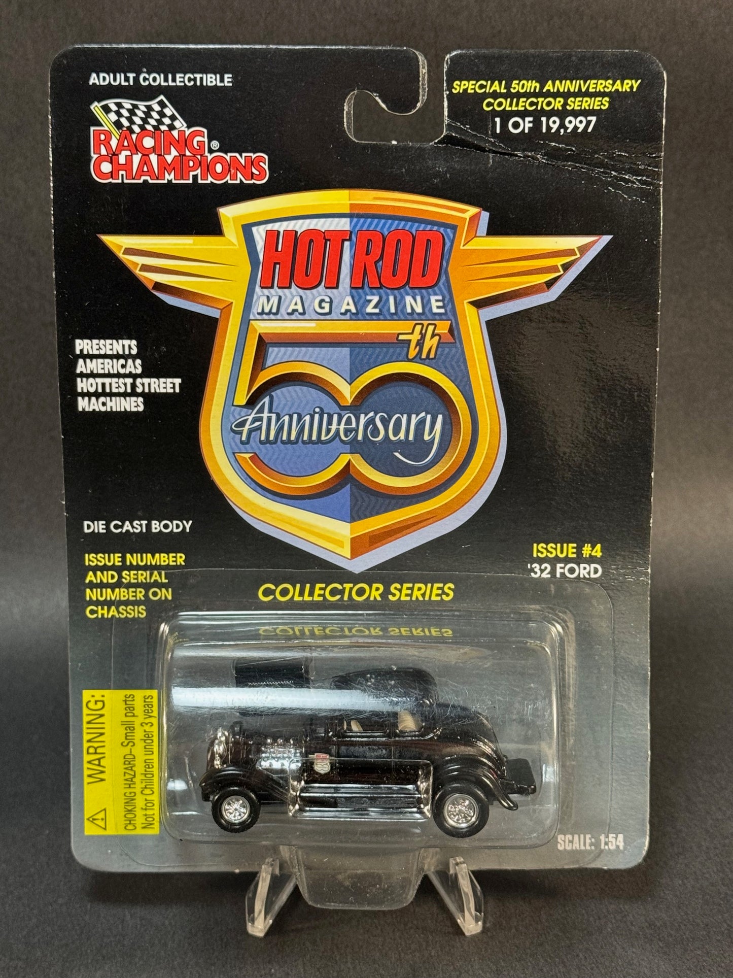 1997 Racing Champions Hot Rod Magazine 50th Anniversary Issue 4 '32 Ford, Black