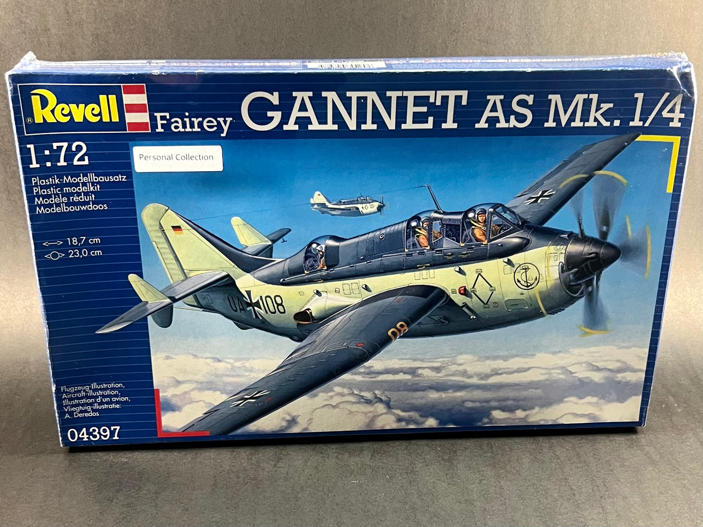 2008 Revell Model Kit 04397 1:72 Scale Fairey Gannet AS Mk.1/4