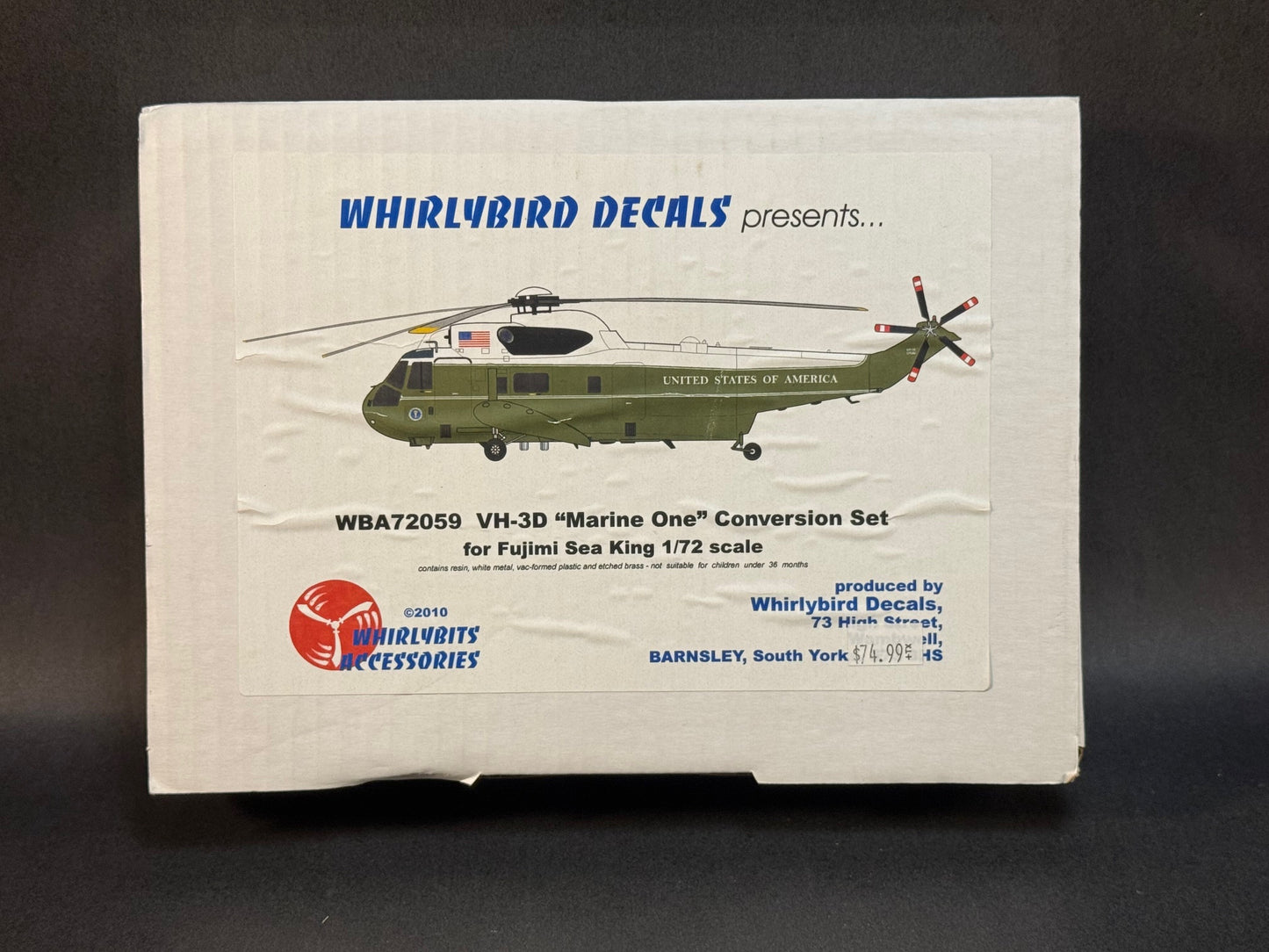 2010 Whirlybird WBA72059 1:72 VH-3D Marine One Conversion Set for Fujimi Sea King