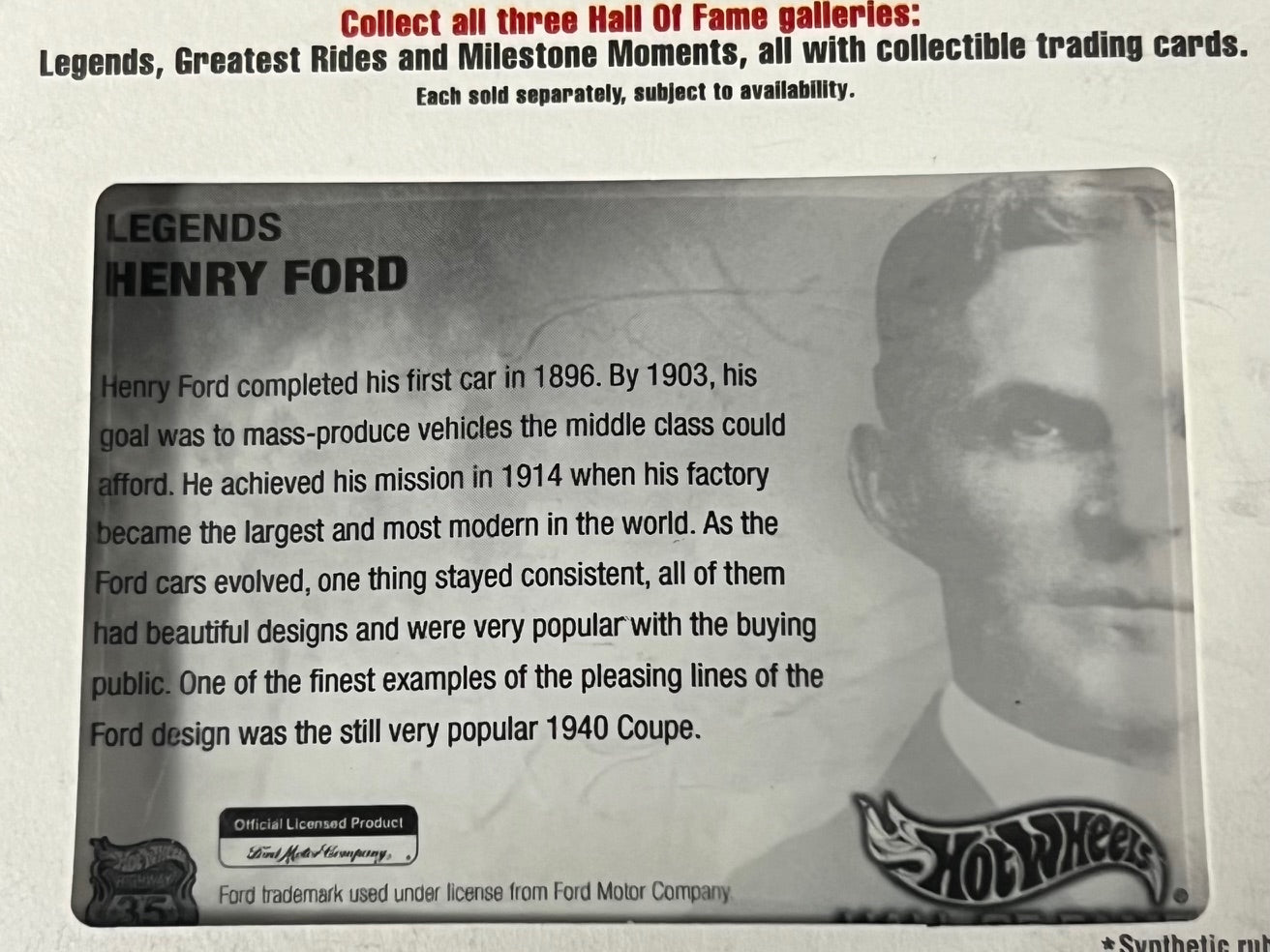 Hot Wheels 2002 Hall of Fame - Legends - Henry Ford