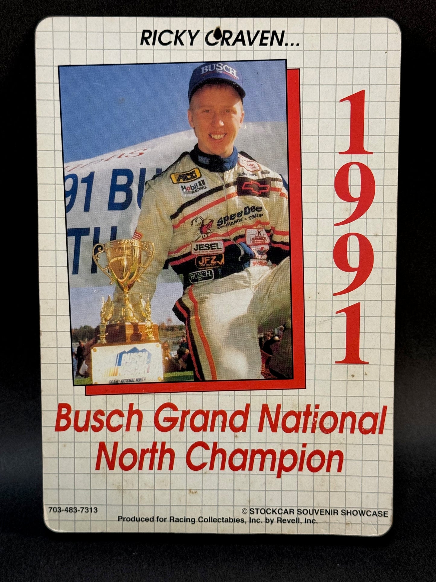 1991 Revell Racing Collectables Busch Grand National North Champion Ricky Craven
