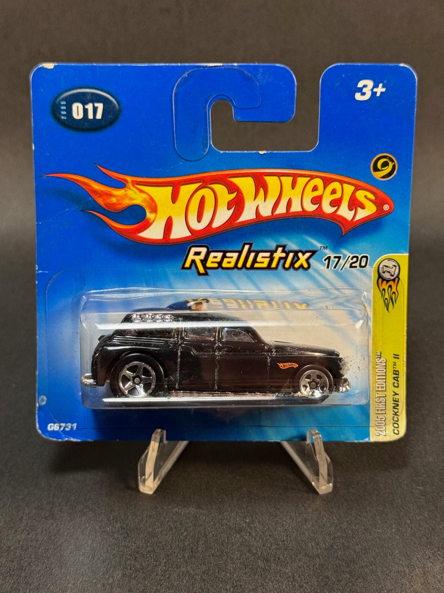 2004 Hot Wheels 2005 First Editions #17 Realistix Cockney Cab II, Black