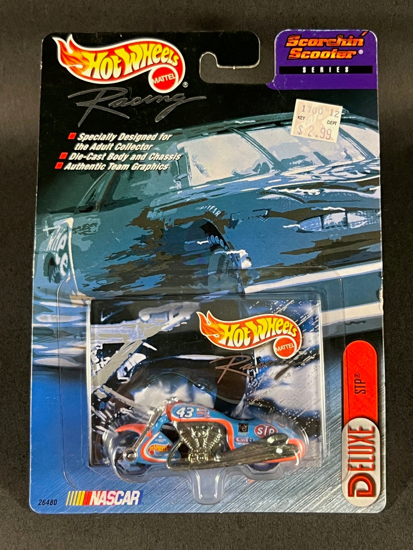 Hot Wheels Racing 1999 Scorchin' Scooter Series STP 43, Blue