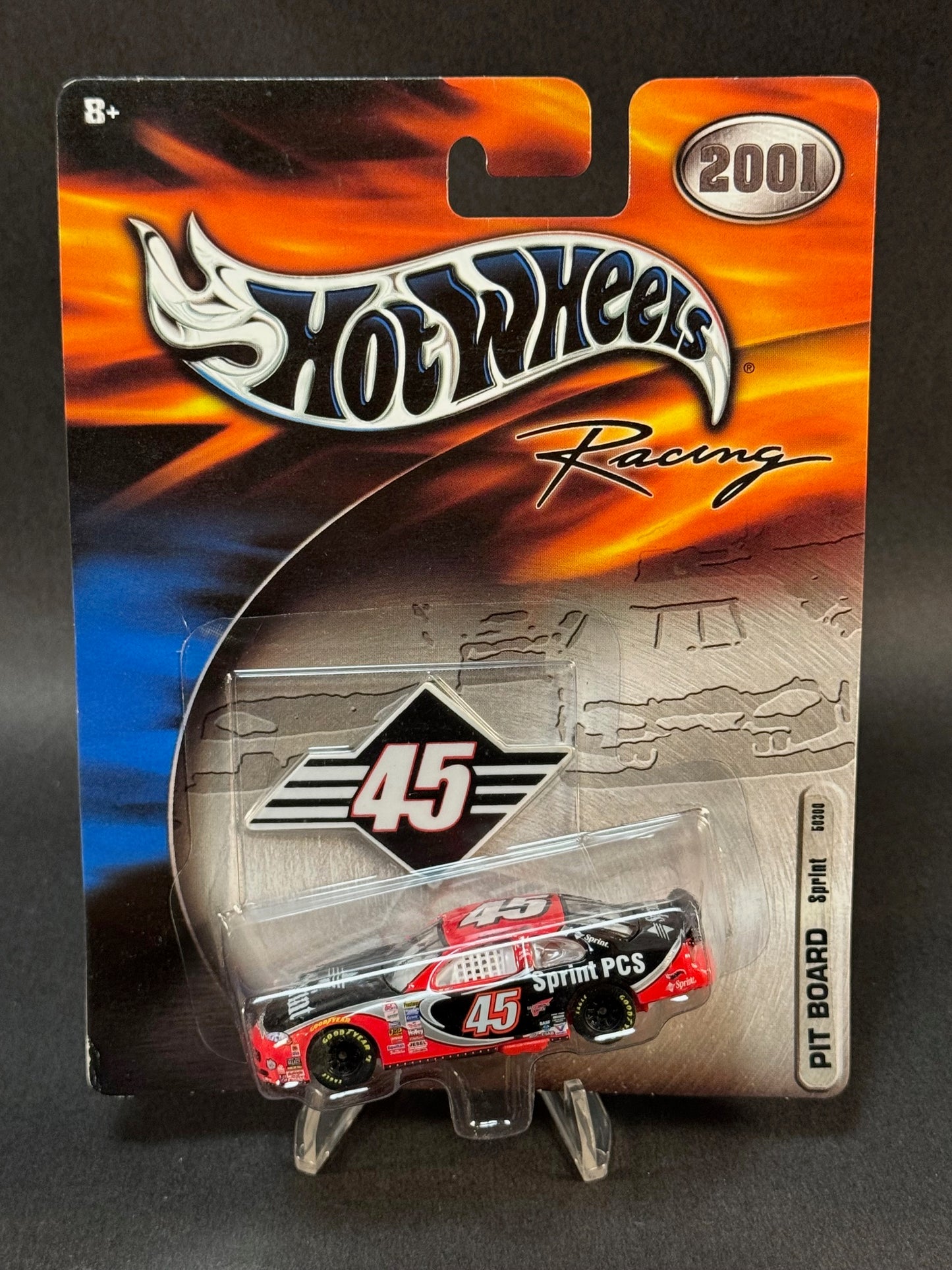 2000 Hot Wheels Racing 2001 NASCAR Pit Board Sprint 45, Black and Red