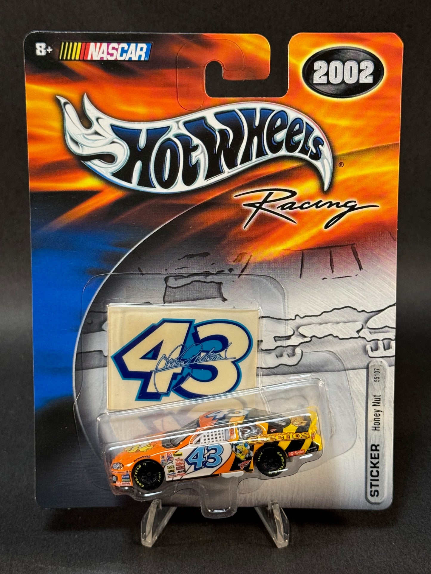 2000 Hot Wheels Racing 2002 NASCAR Sticker Series Honey Nut, Orange and Yellow