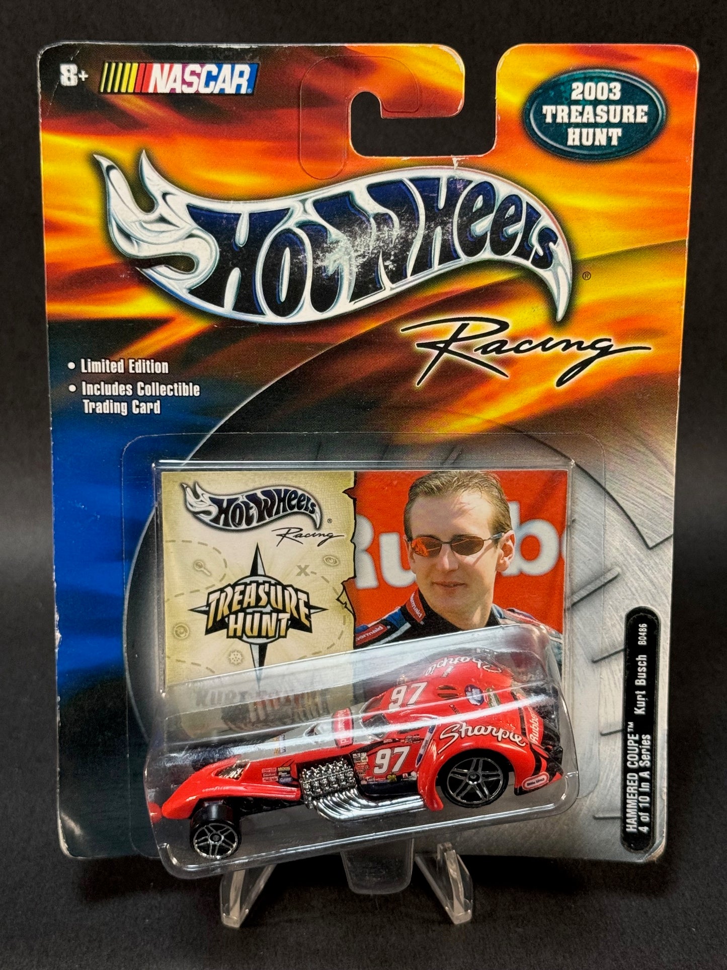2000 Hot Wheels Racing 2003 NASCAR Hammered Coupe Series #4 Kurt Busch Treasure Hunt