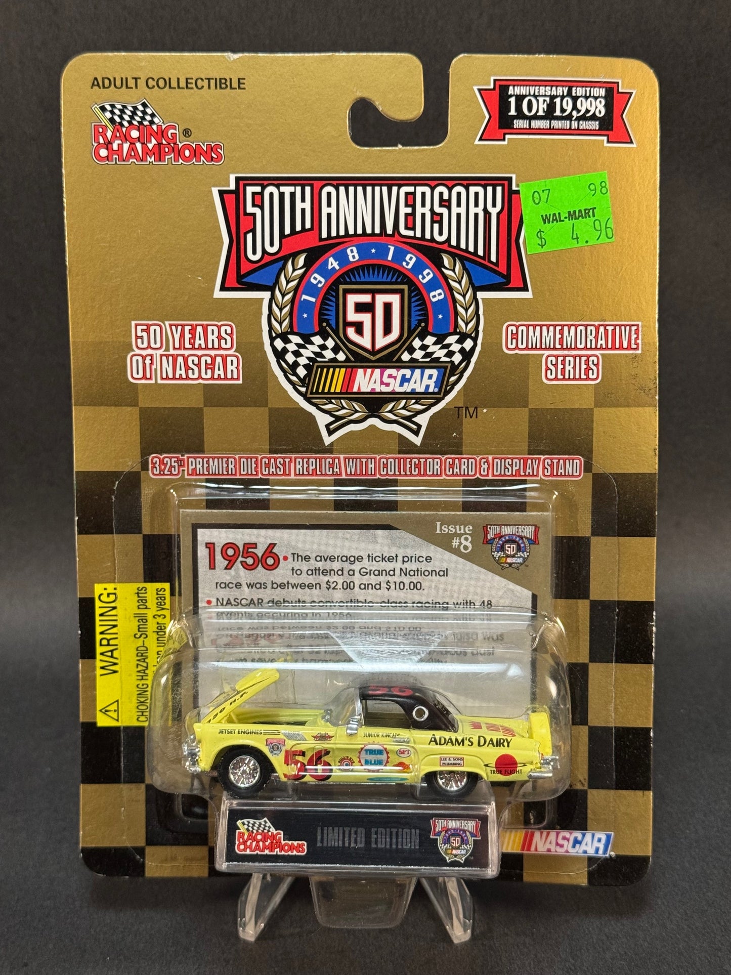 1998 Racing Champions 50 Years of NASCAR Issue #8 1956 Junior Kincade #56
