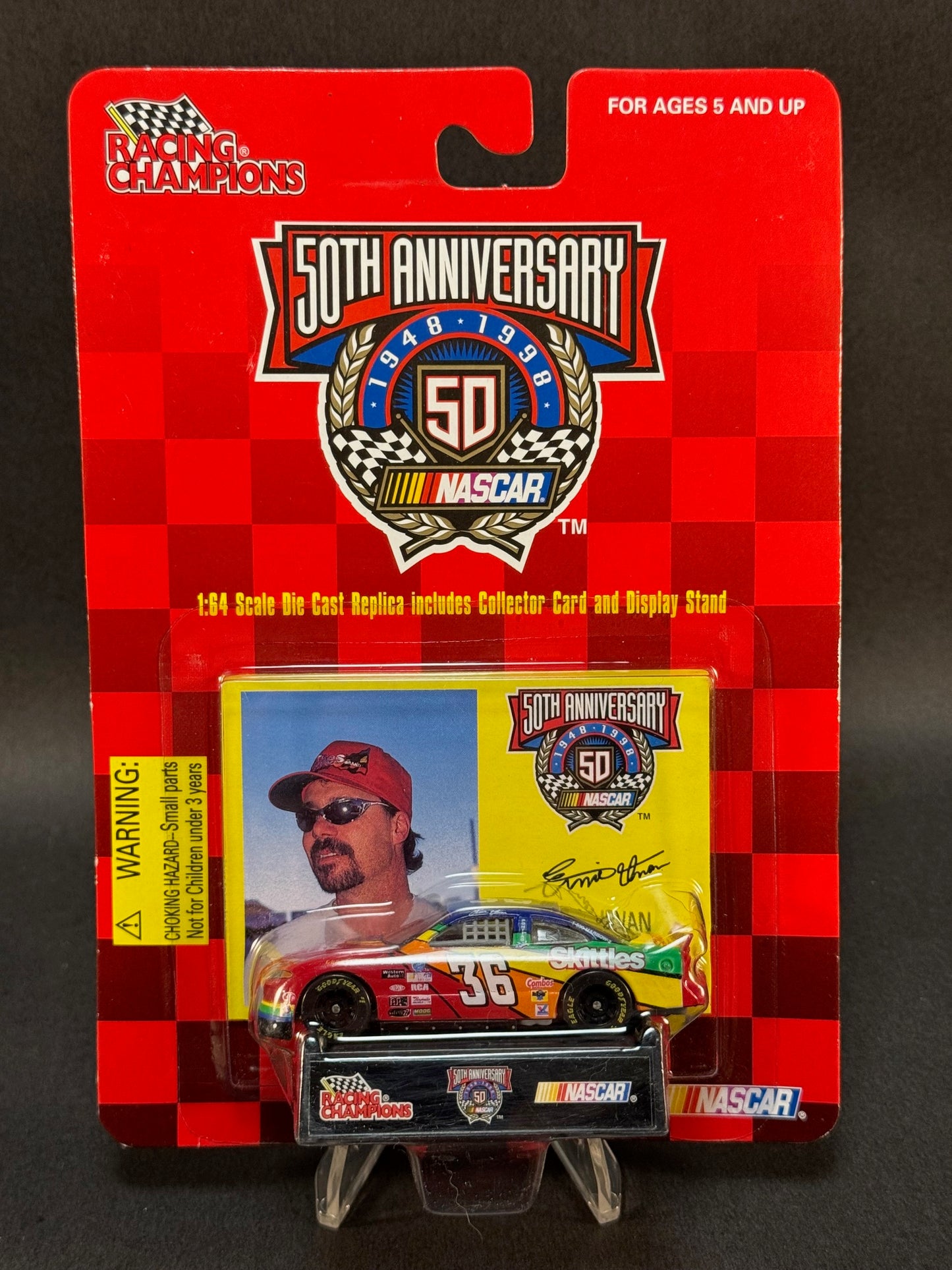 1998 Racing Champions NASCAR 50th Anniversary Skittles Ernie Irvan #36, Rainbow