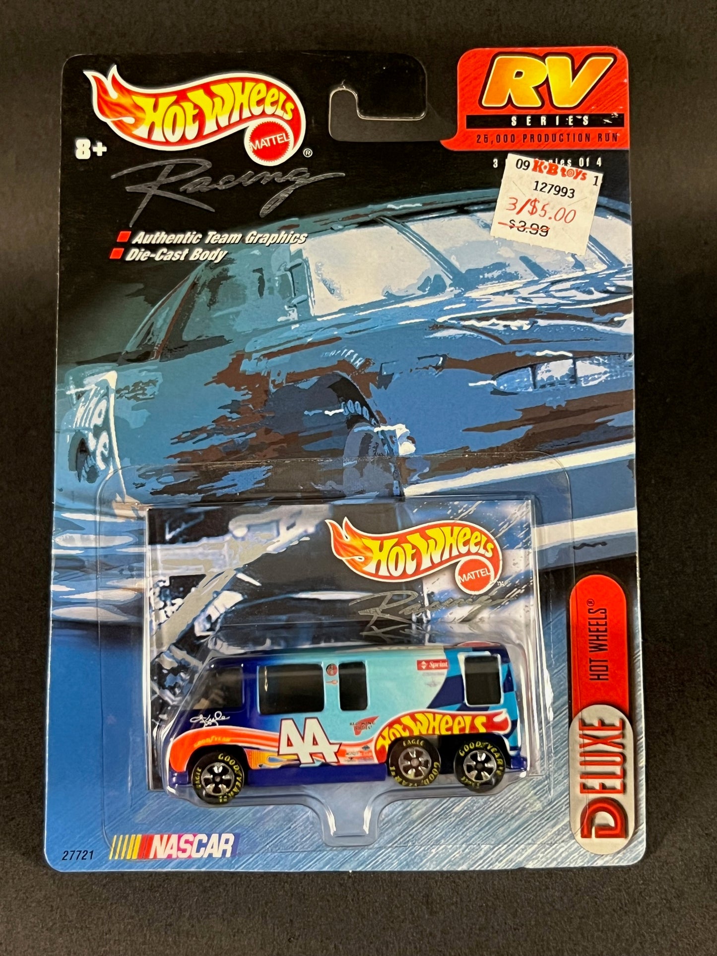 1999 Hot Wheels Racing NASCAR RV Series #3 Hot Wheels 44, Blue