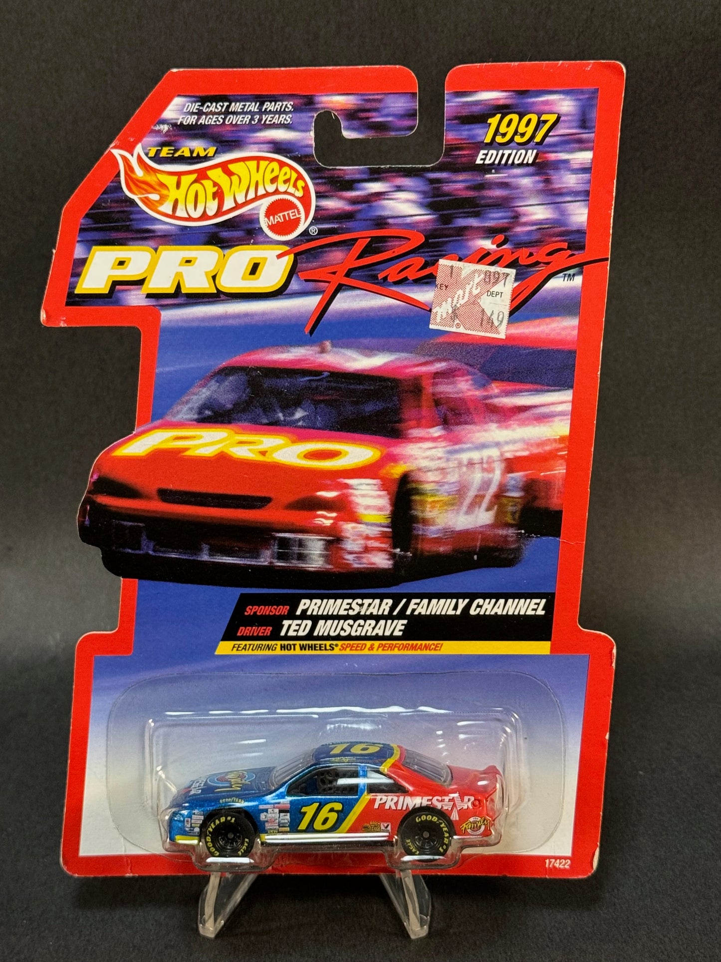 1996 Team Hot Wheels Pro Racing 1997 Edition Primestar/Family Channel