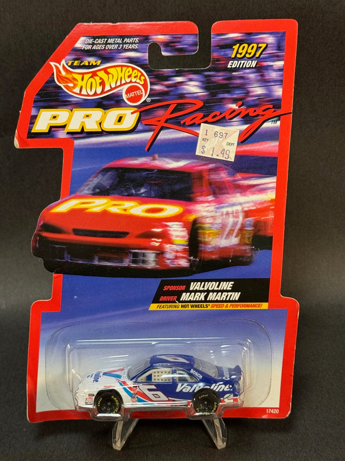 1996 Team Hot Wheels Pro Racing 1997 Edition Valvoline, Mark Martin