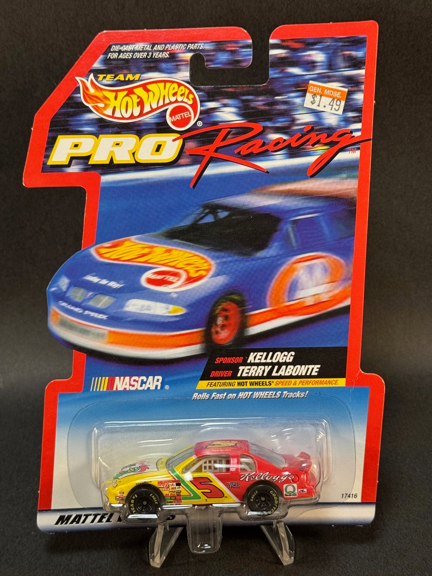 1997 Team Hot Wheels Pro Racing NASCAR Kellogg, Terry Labonte