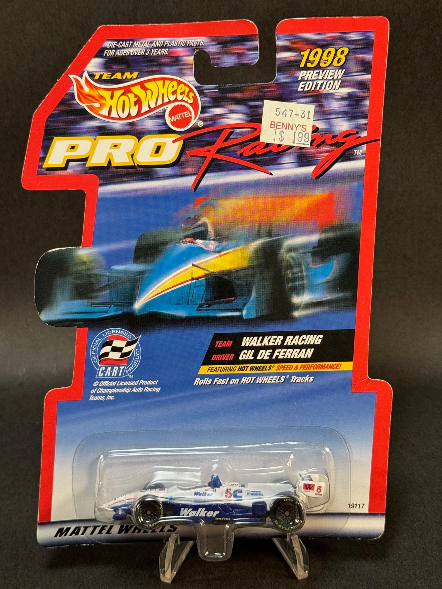 1997 Team Hot Wheels Pro Racing 1998 Preview Edition Walker Racing