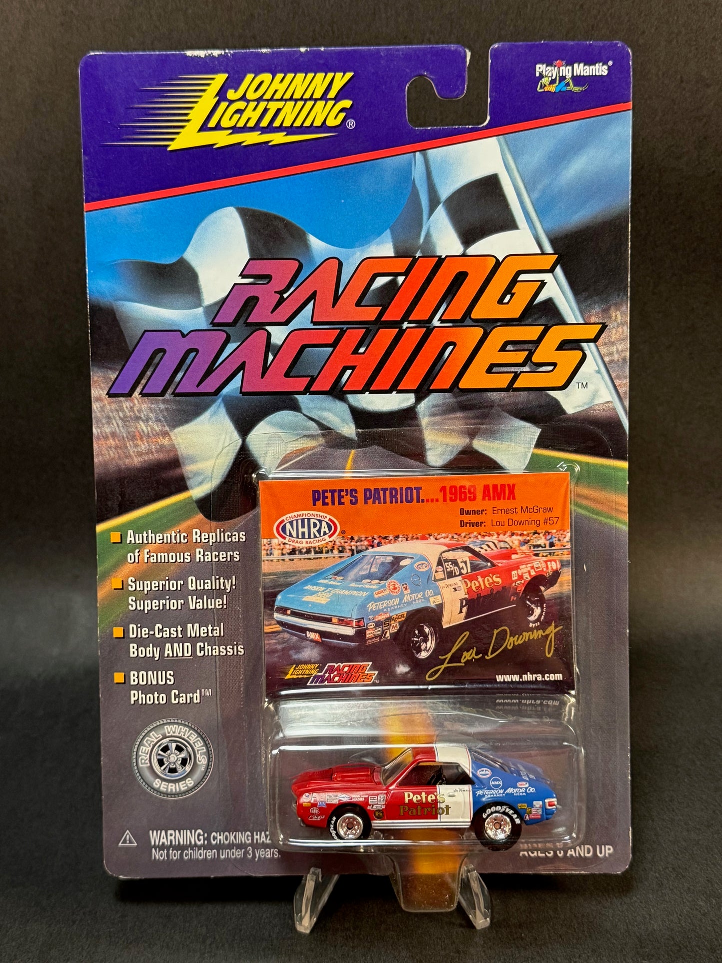 1999 Johnny Lightning Racing Machines Pete's Patriot 1969 AMX, Red White and Blue