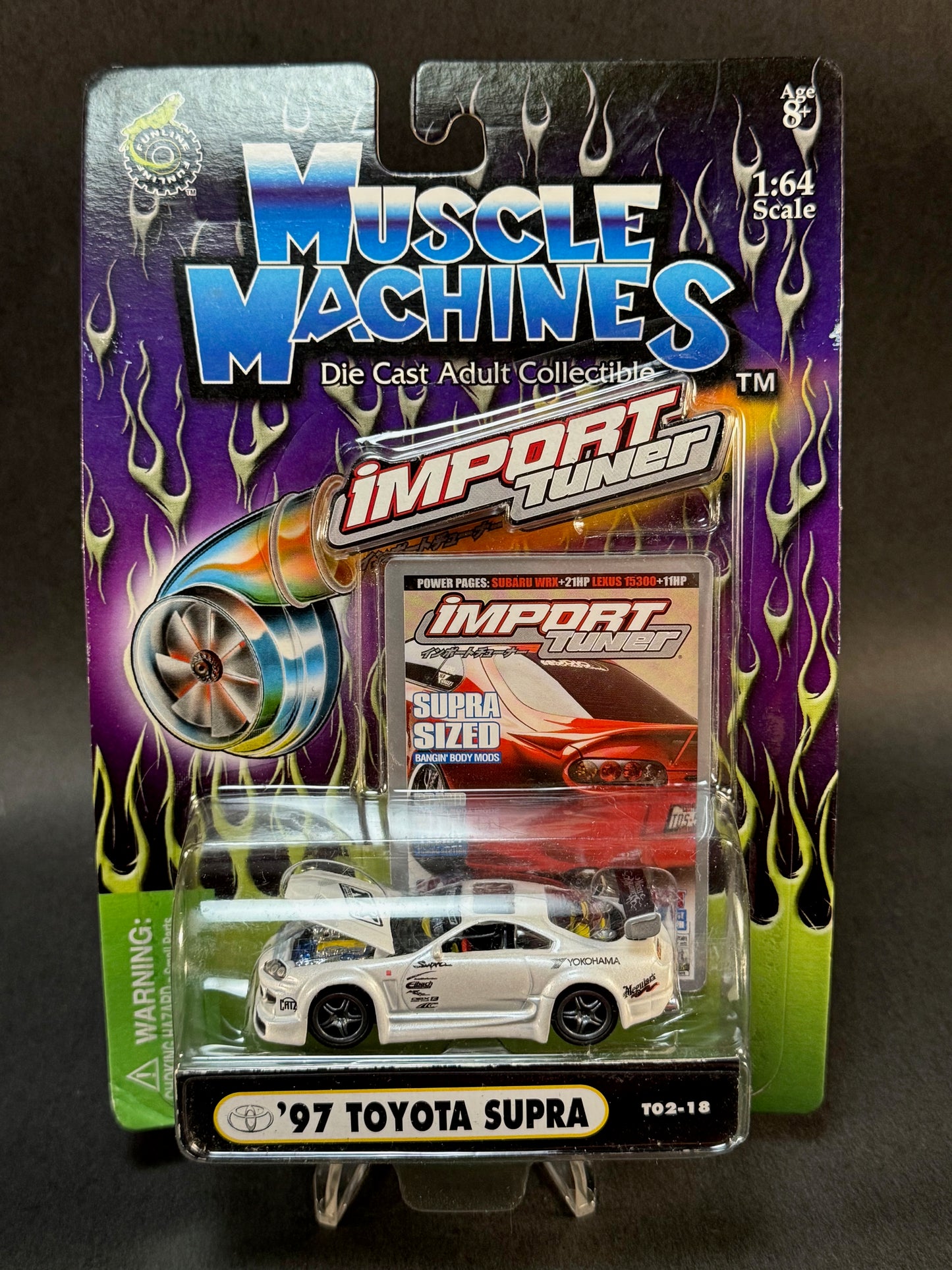 2002 Muscle Machines Import Tuner T02-18 '97 Toyota Supra, White